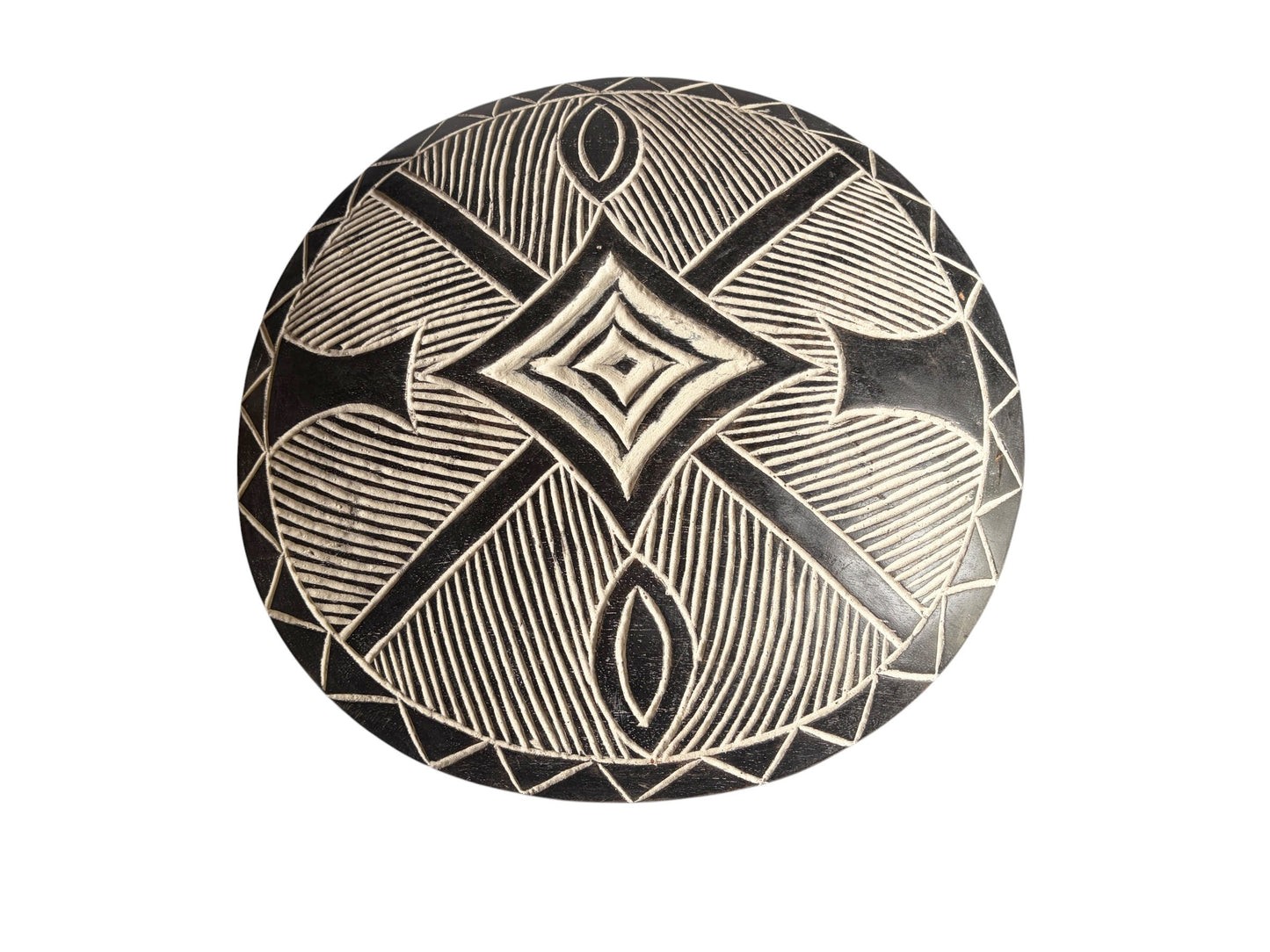#1240 Vintage  African Bamileke Tribe Shield Cameroon 17.25 " D