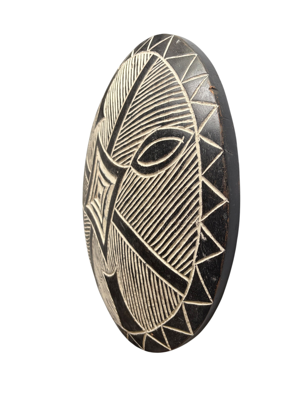 #1240 Vintage  African Bamileke Tribe Shield Cameroon 17.25 " D