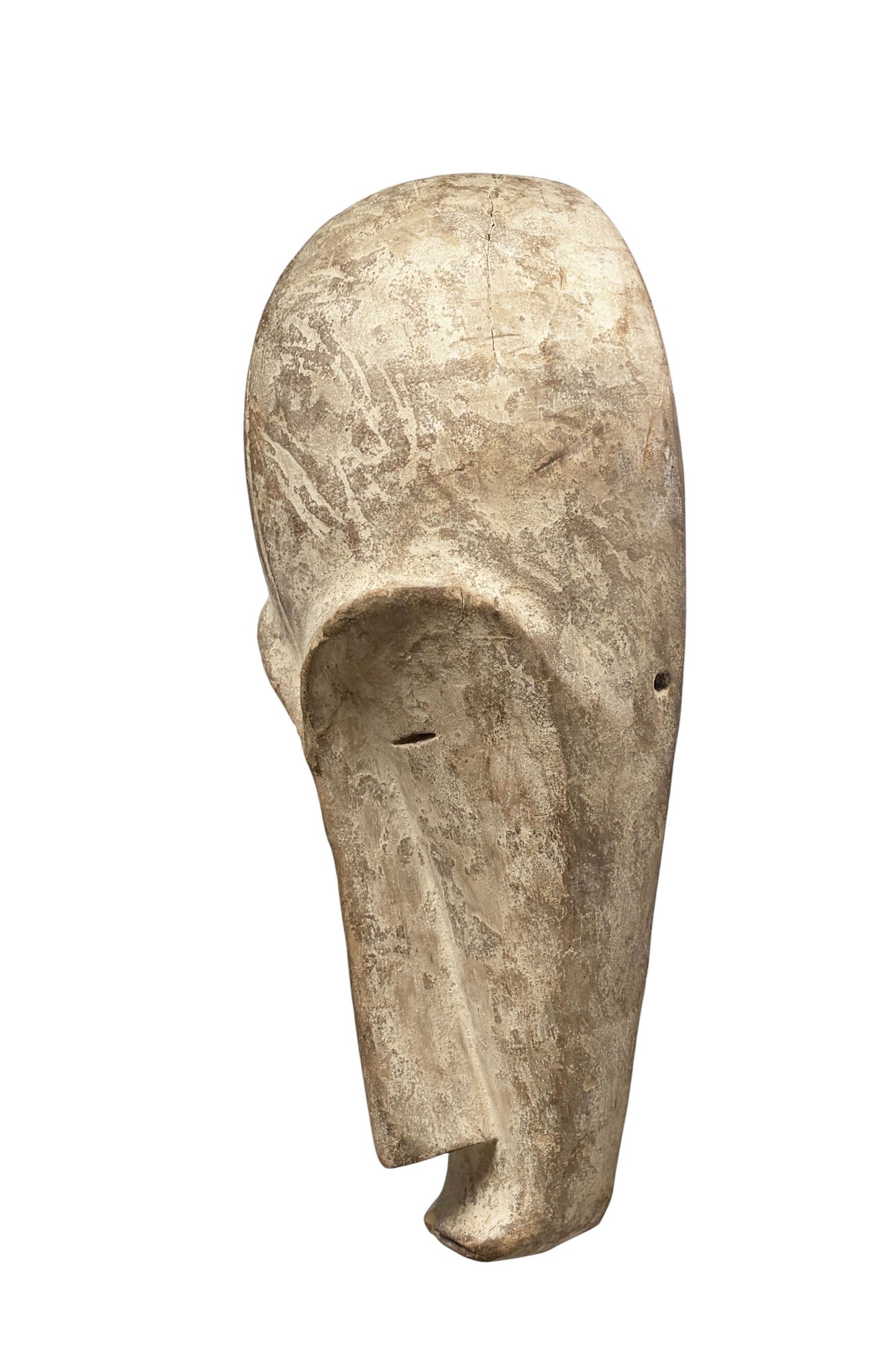 # 1221  Vintage  African Fang  Elongated Face  Wooden  Mask Gabon  19" H