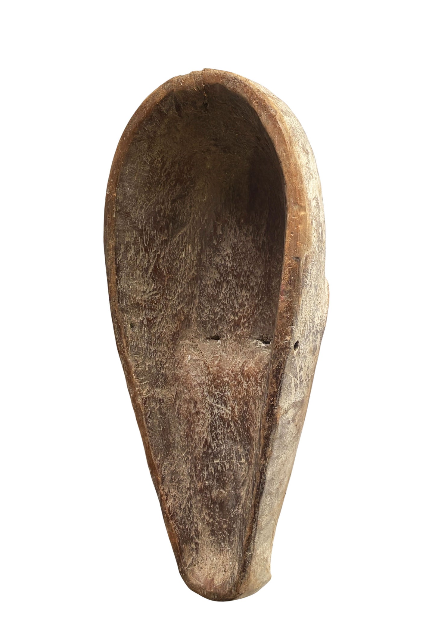 # 1221  Vintage  African Fang  Elongated Face  Wooden  Mask Gabon  19" H