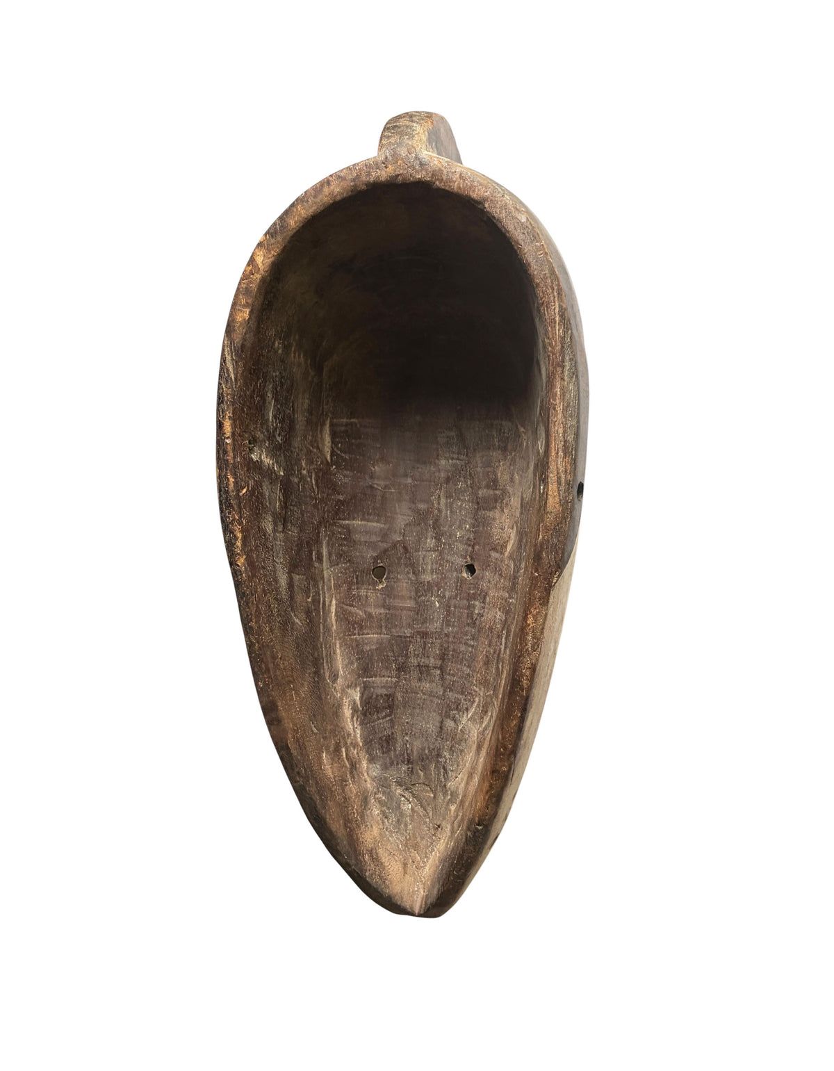 # 1222  Vintage  African Fang  Elongated Face  Wooden  Mask Gabon  17.5" H