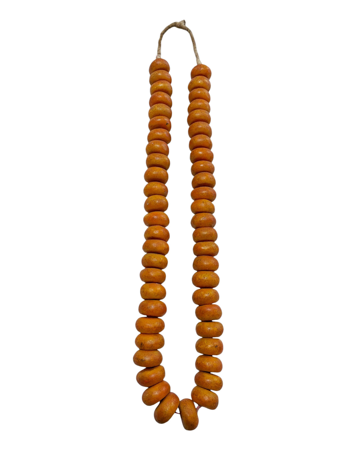 #1031 Vintage African Necklace/ Currency  50  Amber Beads Nigeria