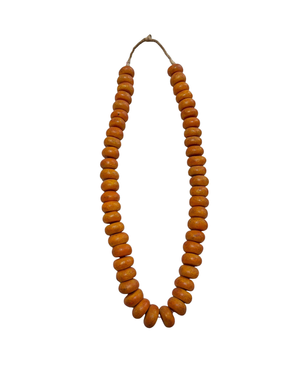 #1031 Vintage African Necklace/ Currency  50  Amber Beads Nigeria