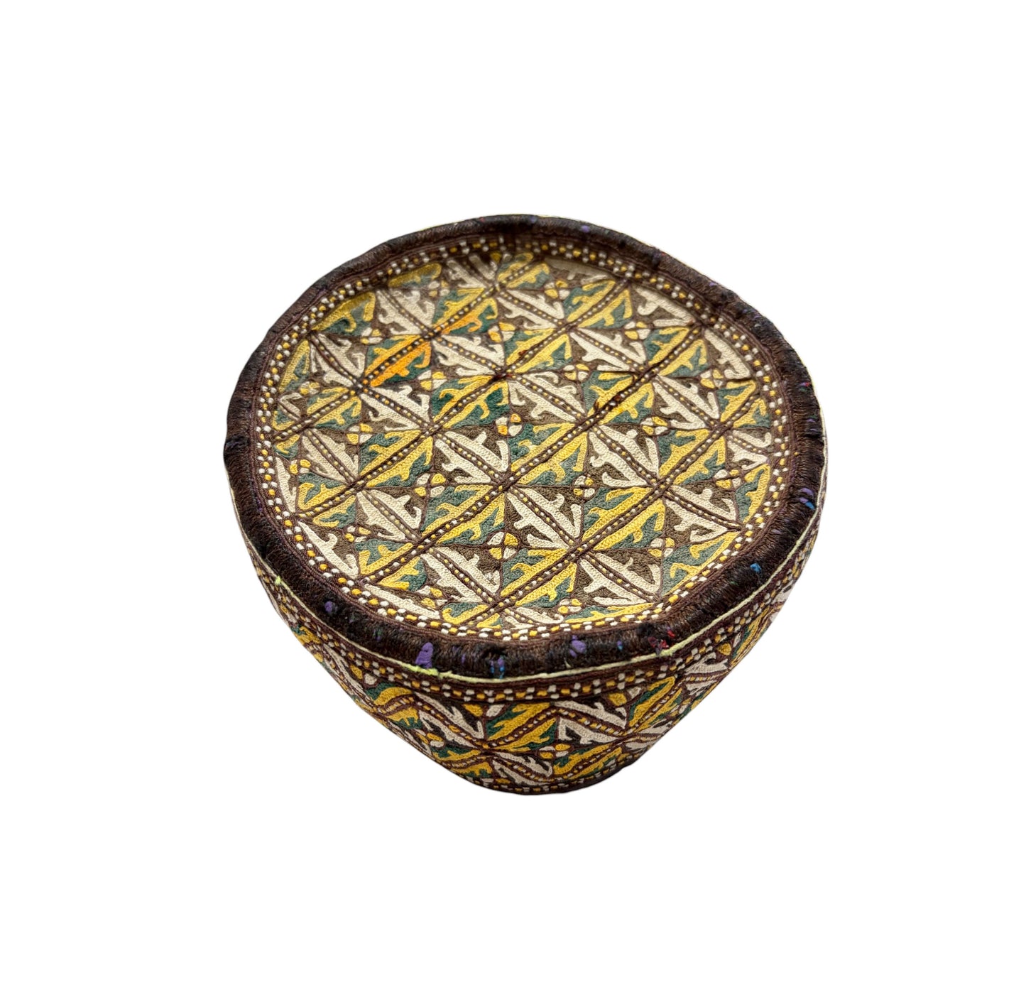 #691 Tribal mid-1900's Central Asian Hand made Afghan-Turkmen Cap