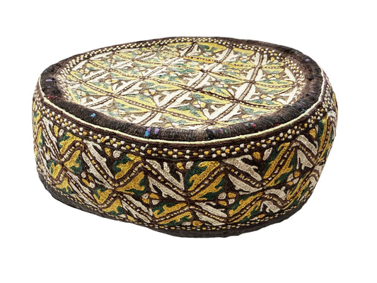 #691 Tribal mid-1900's Central Asian Hand made Afghan-Turkmen Cap