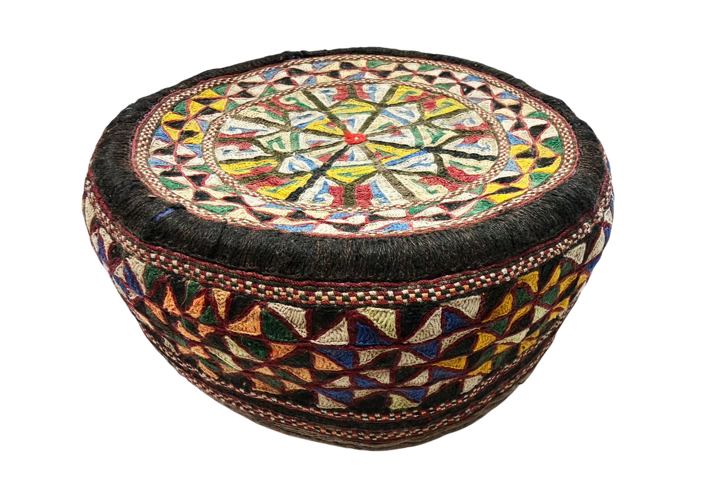 #693 Tribal mid-1900's Central Asian Hand made Afghan-Turkmen Cap