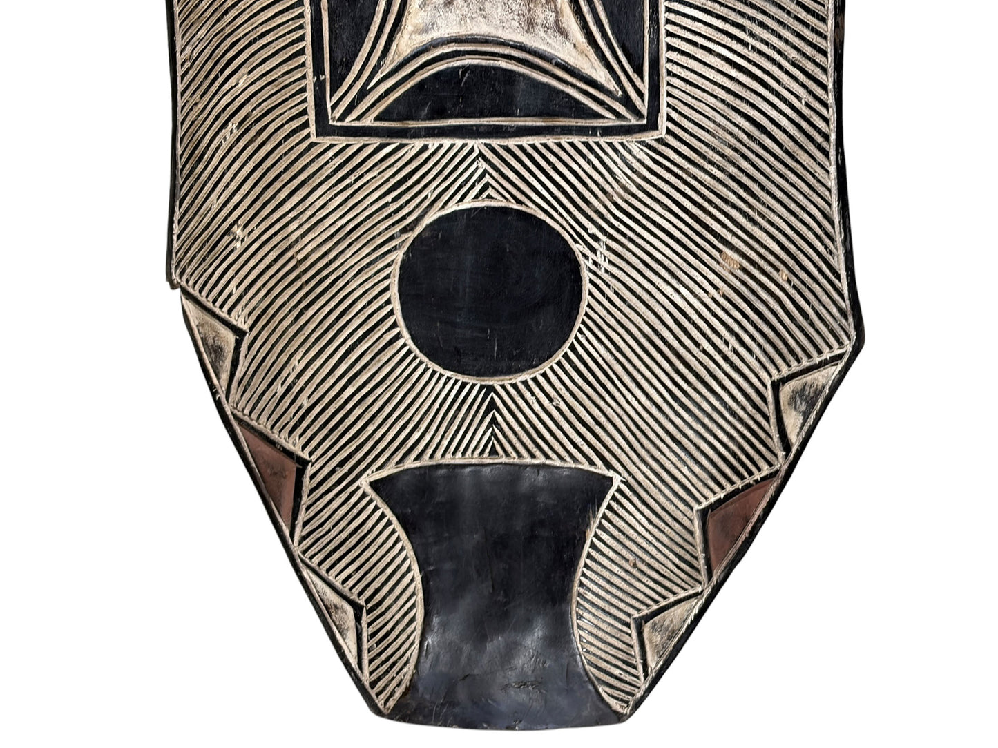 #1236 Large Vintage  African Bamileke Tribe Shield Cameroon 41" H