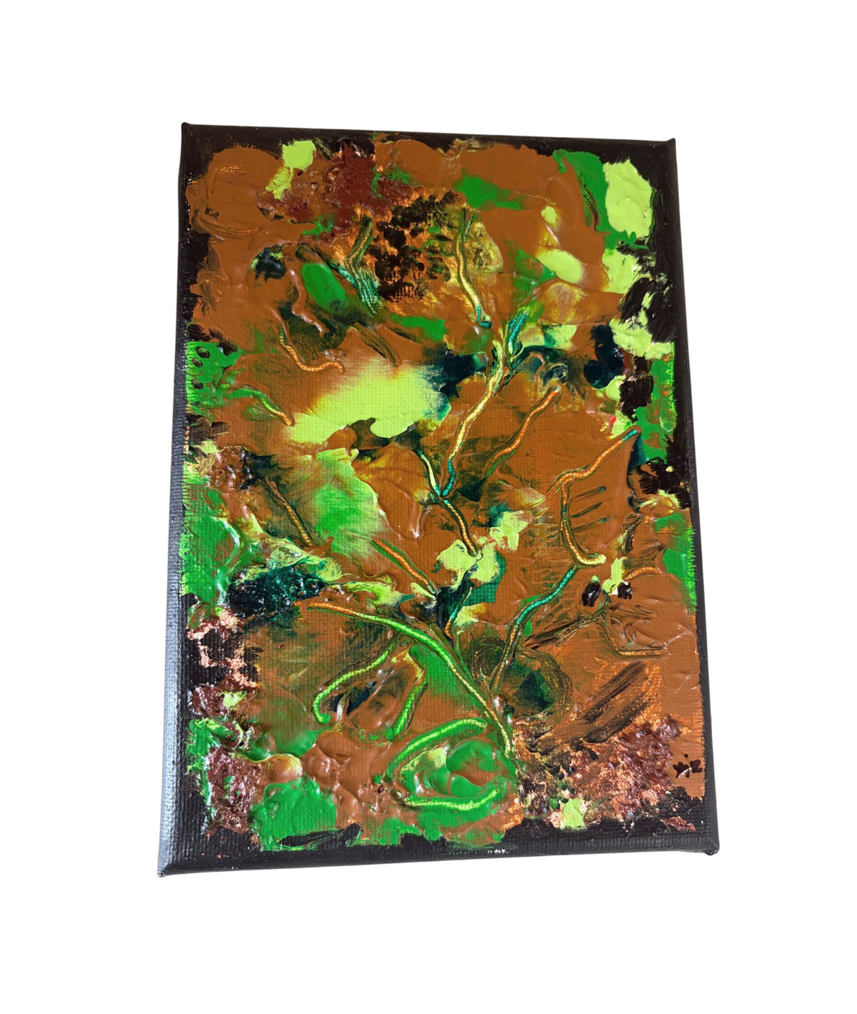 #109 Pair of Acrylic Paintings on canvas 7" by 5" Titled le Printemps" Spring  by YJR