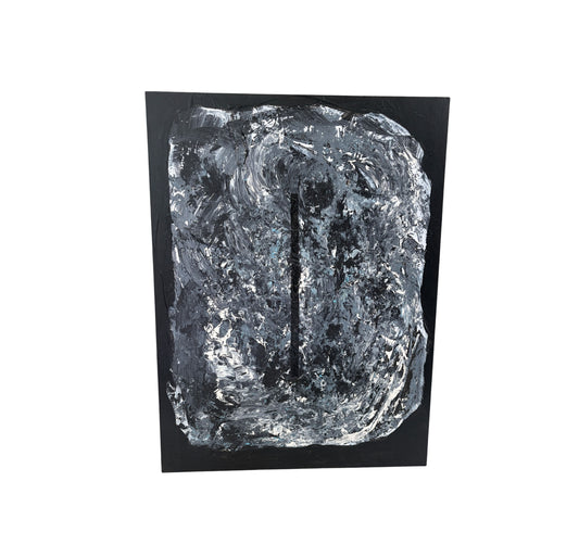 #110 Acrylic Abstract  on Masonite titled "Porte des étoiles" Stargate 24" H by YJR