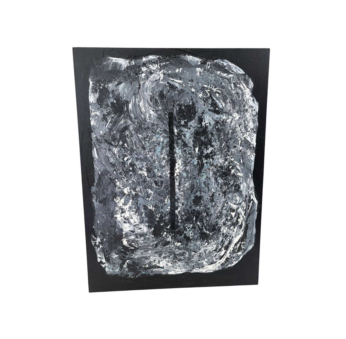 #110 Acrylic Abstract  on Masonite titled "Porte des étoiles" Stargate 24" H by YJR