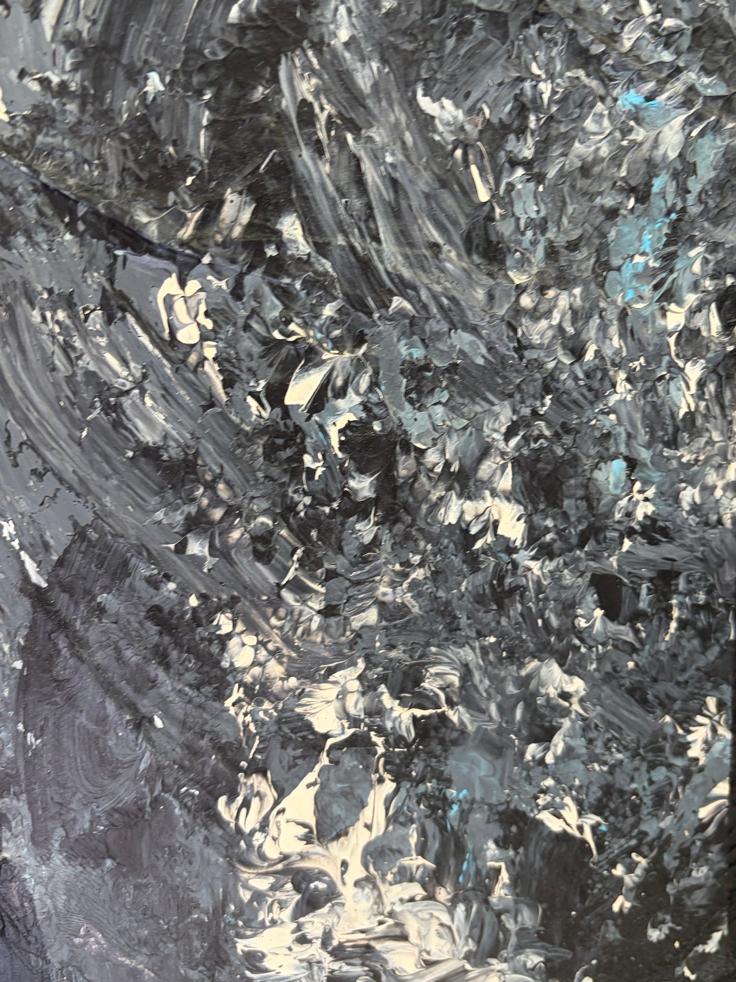 #110 Acrylic Abstract  on Masonite titled "Porte des étoiles" Stargate 24" H by YJR