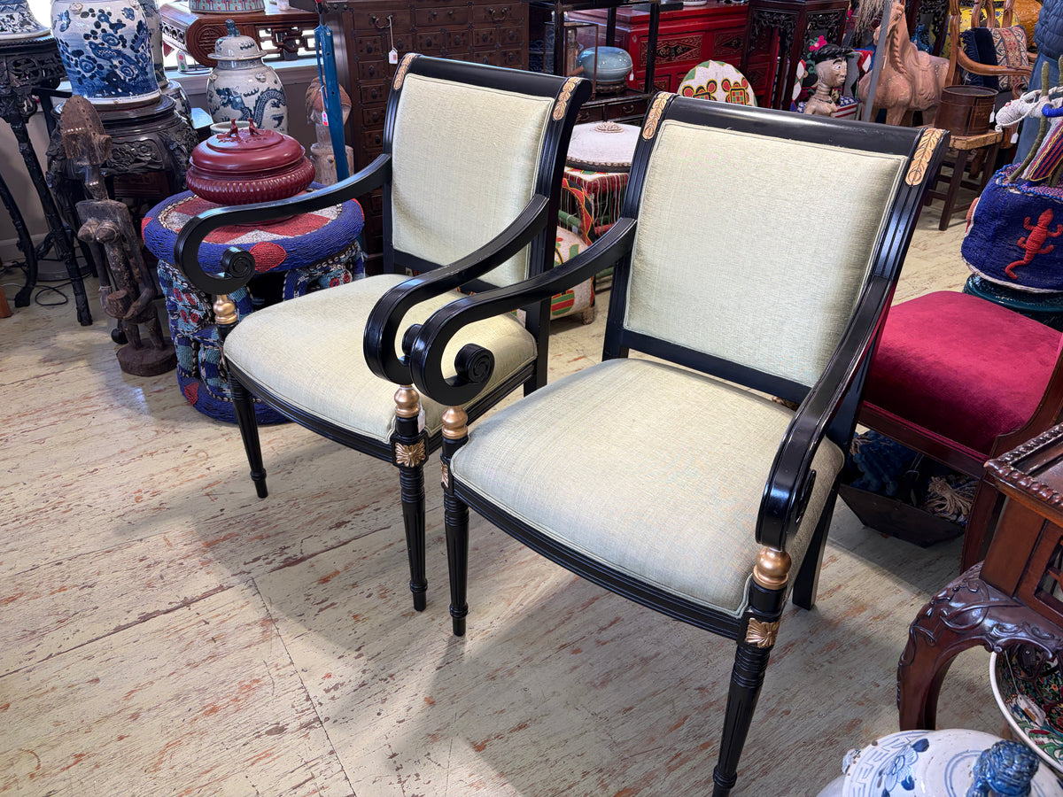 #5803 Exquisite Mid Century French style armchair 21"H