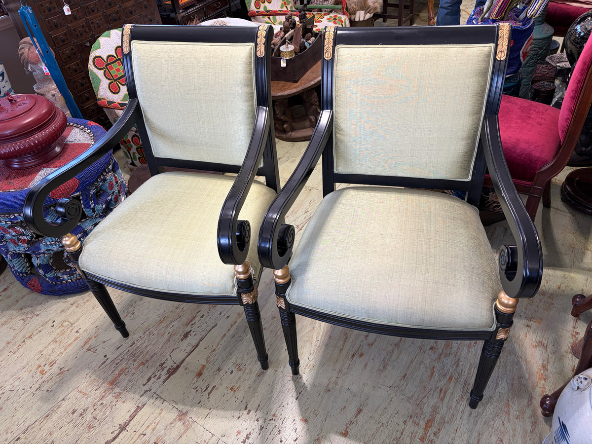 #5803 Exquisite Mid Century French style armchair 21"H