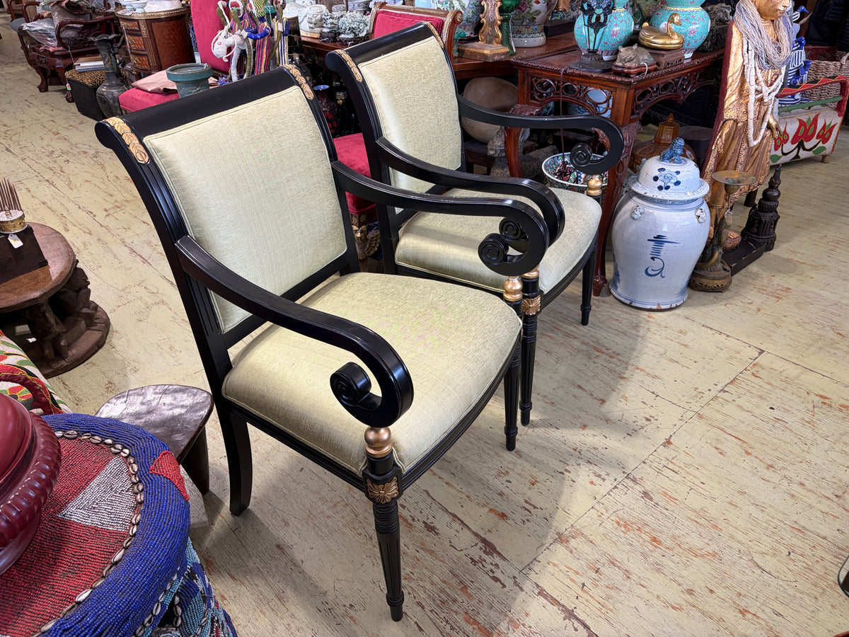 #5803 Exquisite Mid Century French style armchair 21"H