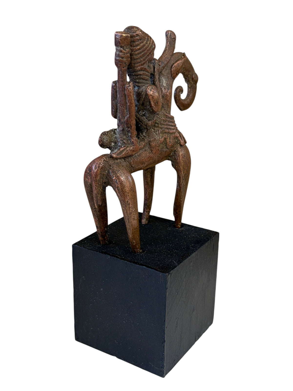 #991 Superb African Dogon Bronze Horseman Cast Handmade Mali 5.75"H