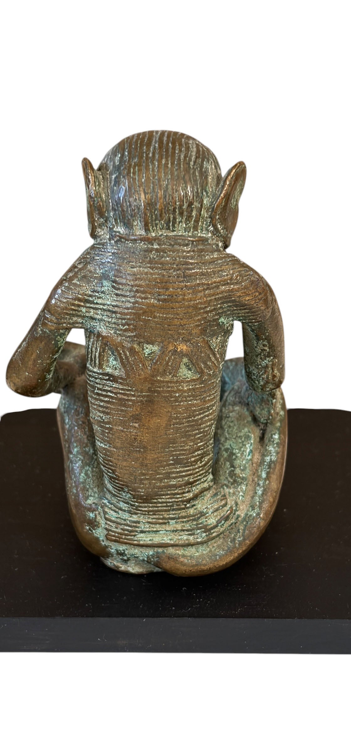 #711 Vintage African Ashanti Akan Bronze Sculpture  Of a MONKEY I Coast  4"H W/Stand