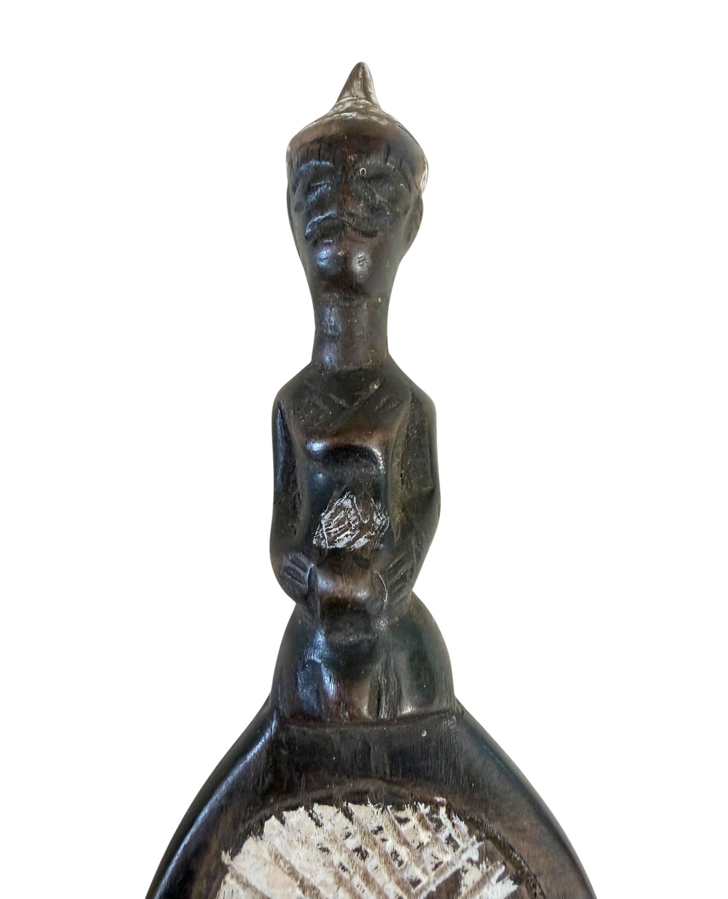 #1251 Vintage Hemba Wedding Comb w/ Seating Figure Congo 9.5" H