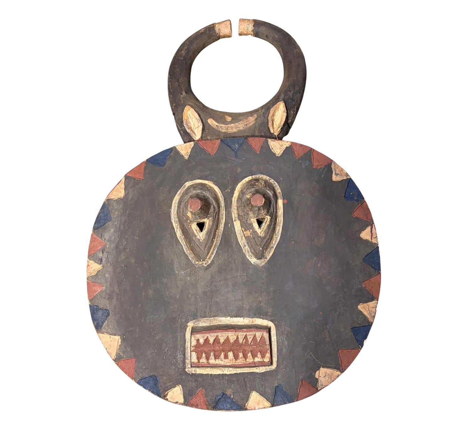#1256 Large  Vintage African Baule Goli Male Mask I Coast 42" H