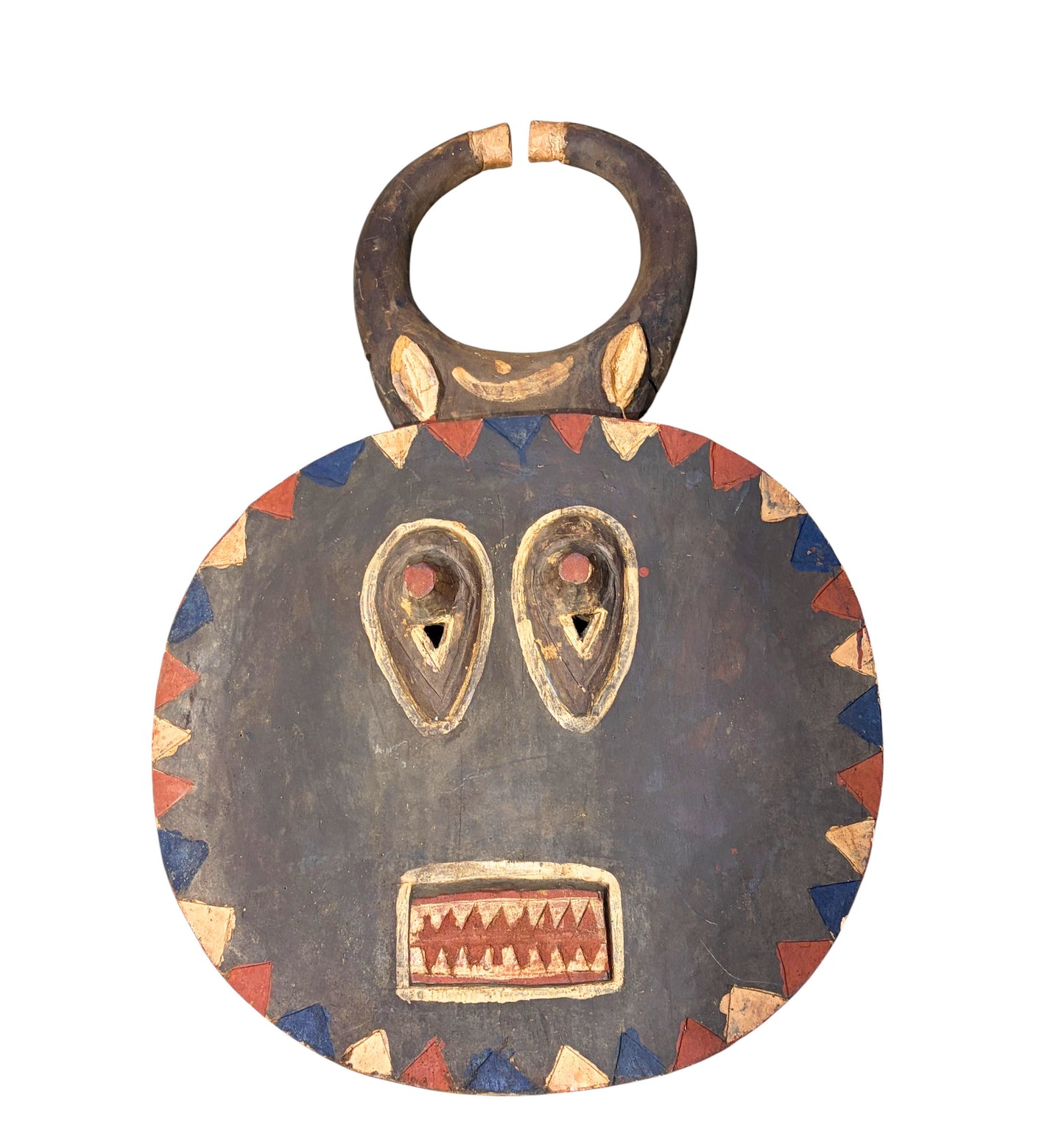 #1256 Large  Vintage African Baule Goli Male Mask I Coast 42" H