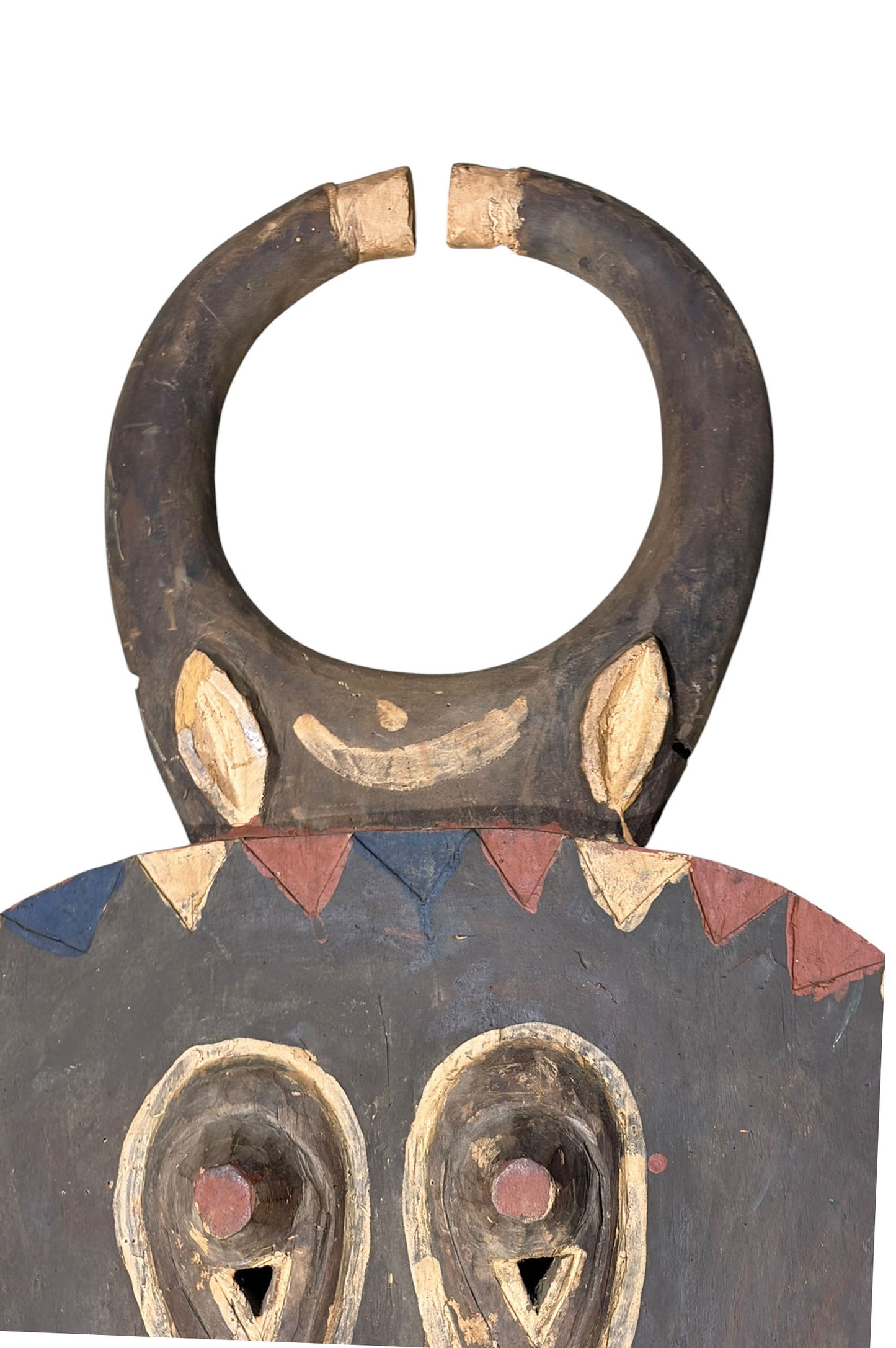 #1256 Large  Vintage African Baule Goli Male Mask I Coast 42" H