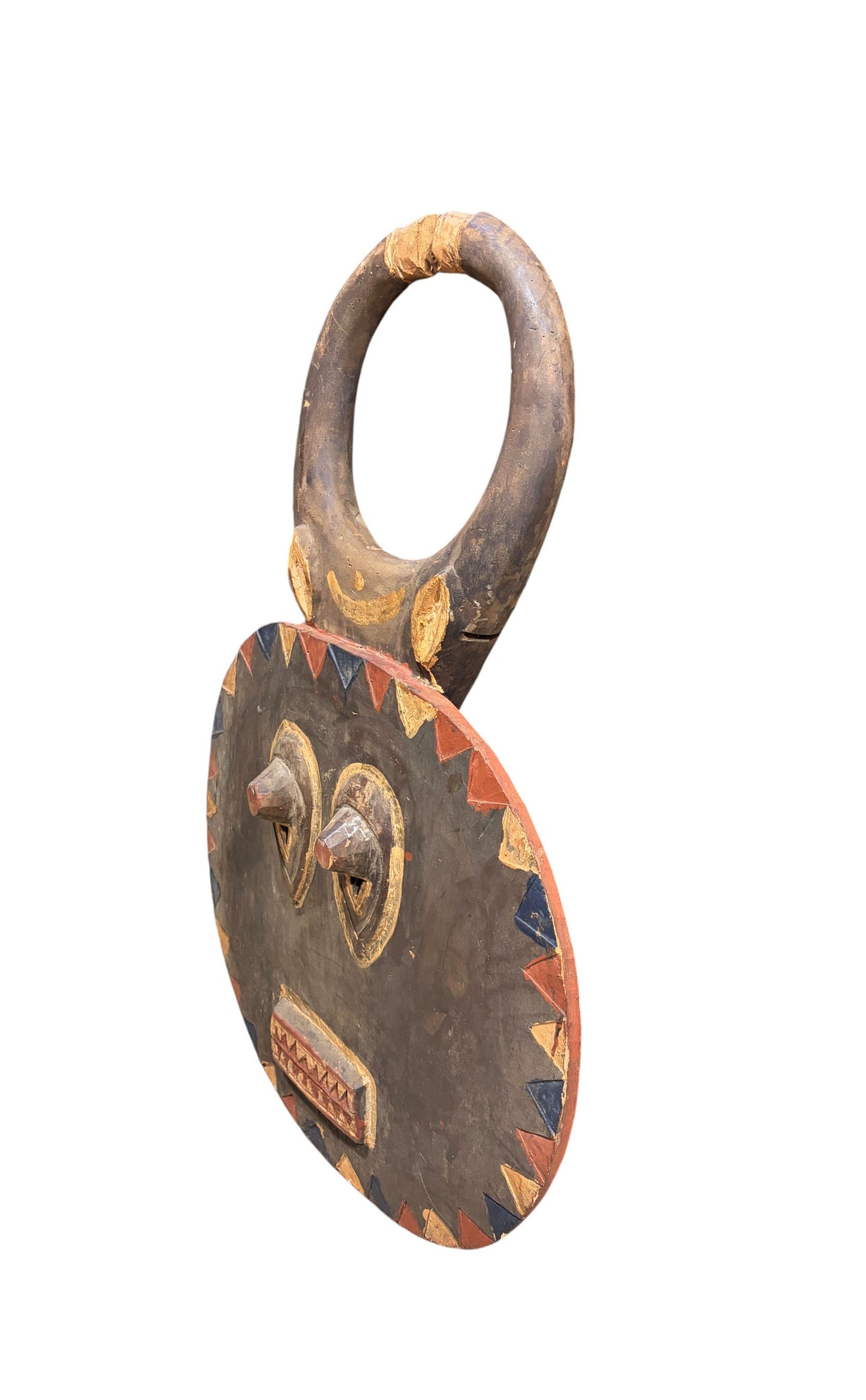 #1256 Large  Vintage African Baule Goli Male Mask I Coast 42" H