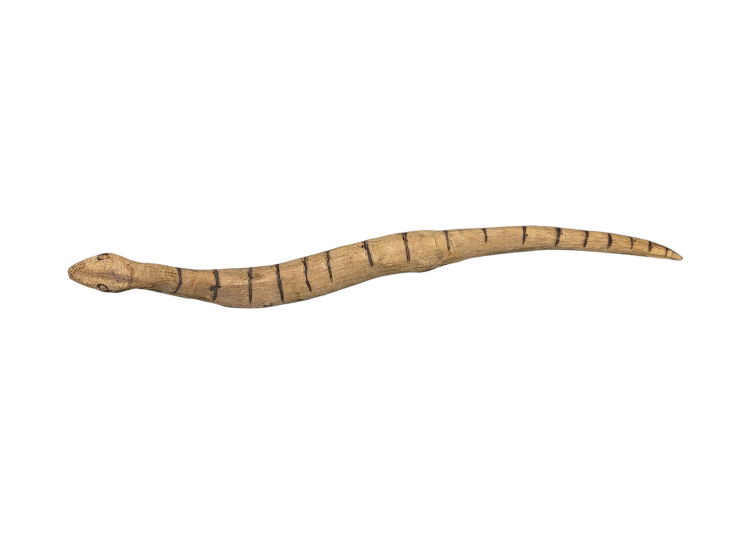 #1257 Vintage Tribal Naturalistic Carved Set of Three Snakes Papua New Guinea