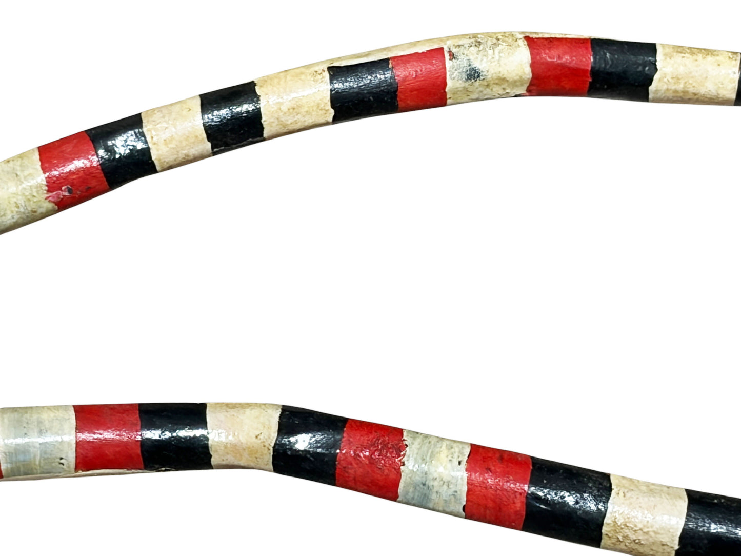 #1258 Vintage Tribal Naturalistic Carved Set of Two Snakes 27" W