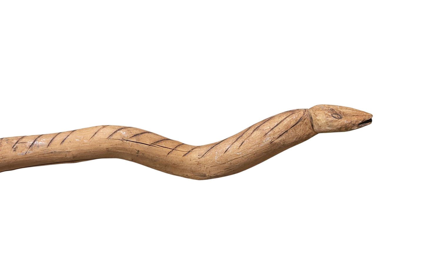 #1259 Vintage Tribal Naturalistic Carved LG Snake Papua New Guinea 49.5" W