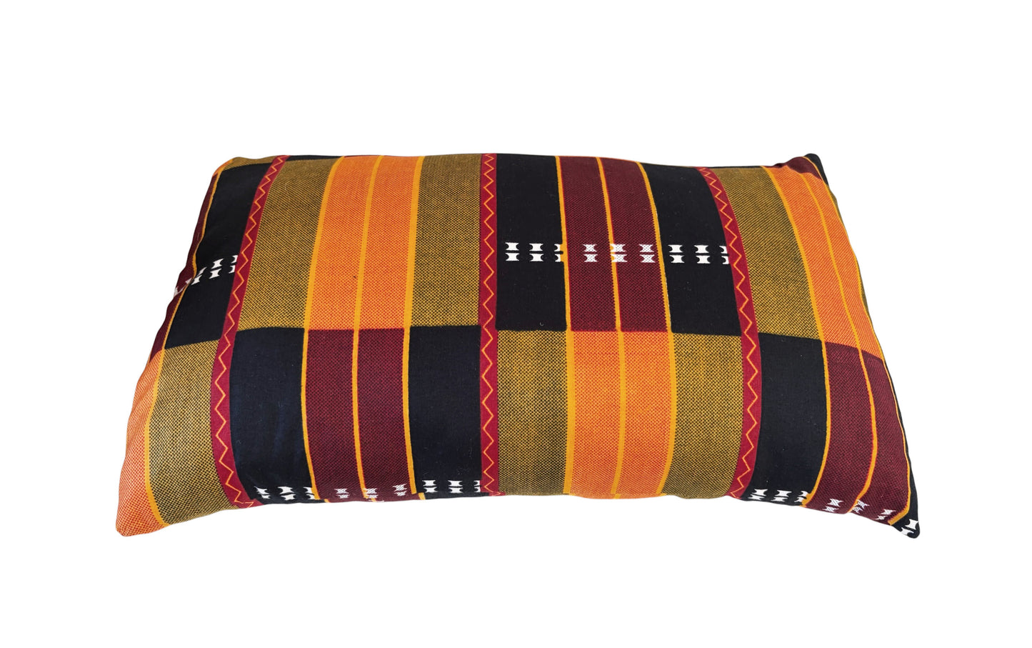 #101 African kente Cloth Throw Lumbar Pillow  18" W