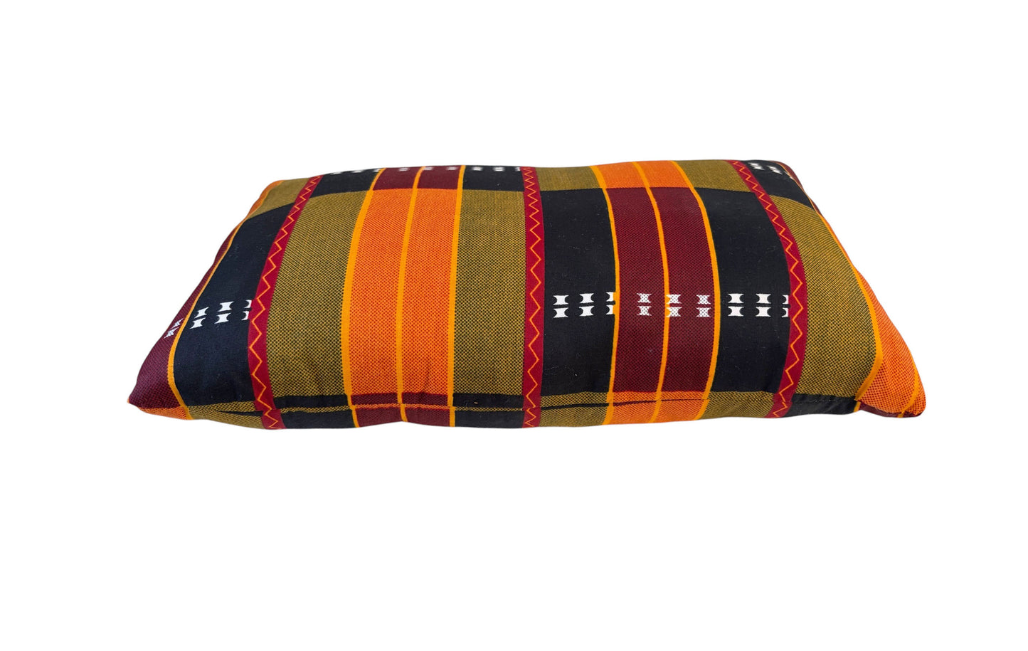 #102 African kente Cloth Throw Lumbar Pillow  17" W