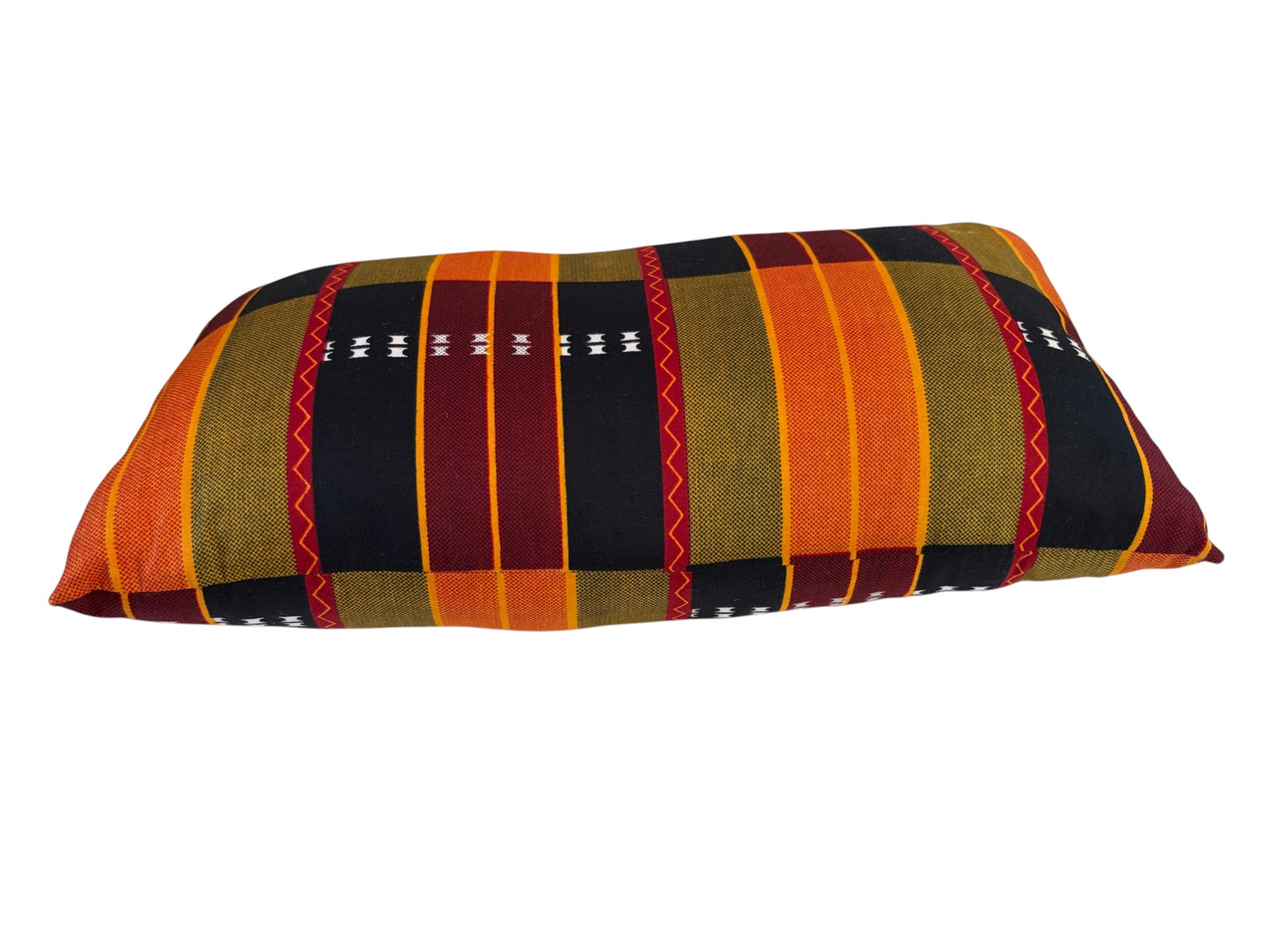#103 African kente Cloth Throw Lumbar Pillow  18" W