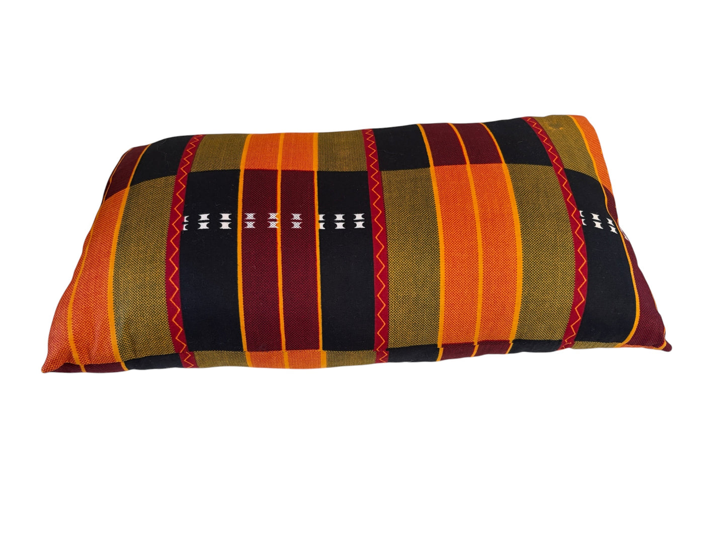 #103 African kente Cloth Throw Lumbar Pillow  18" W