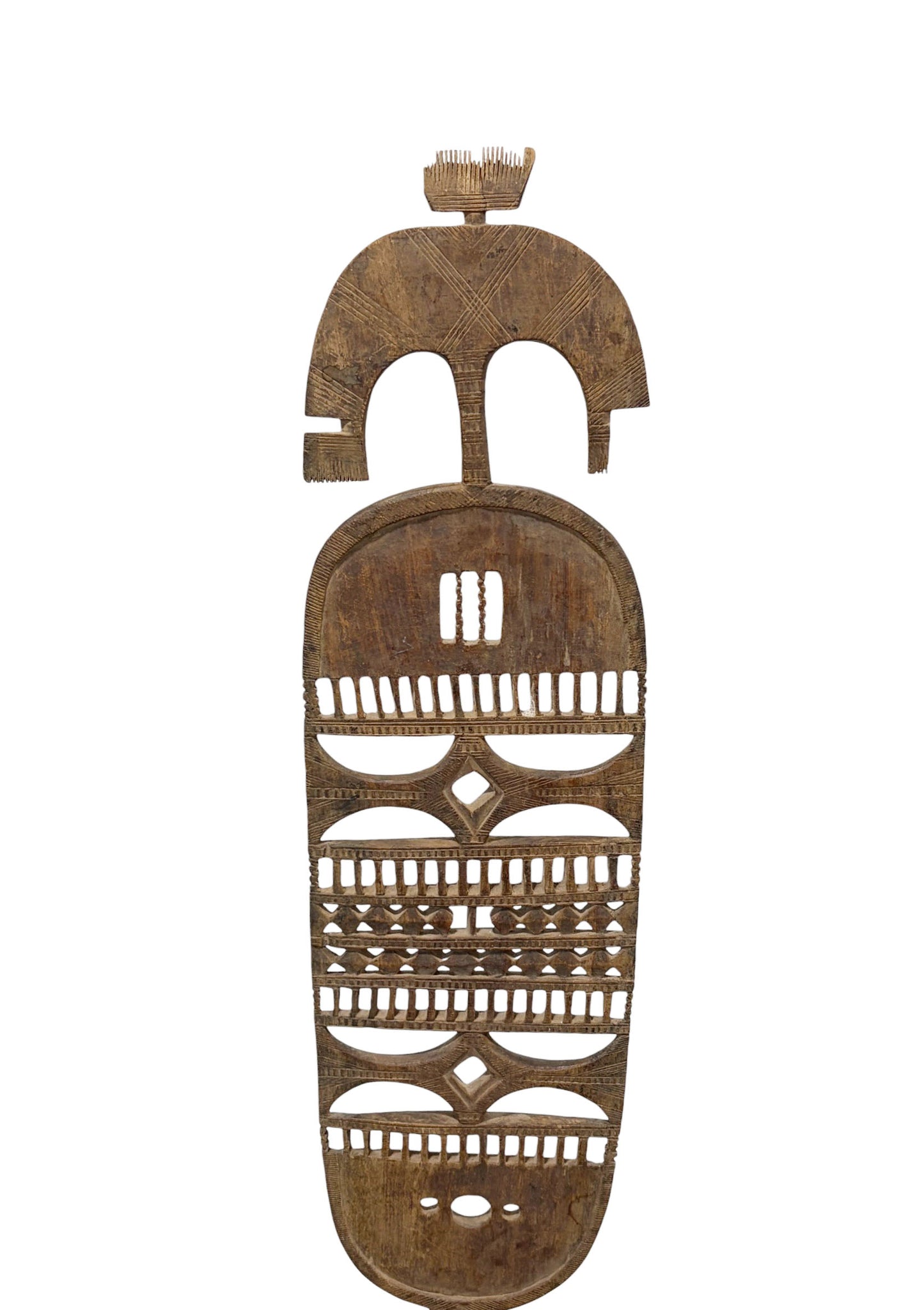 #1263 Old Tuareg Hoggar Tent Post – Ehel – North West Niger on stand