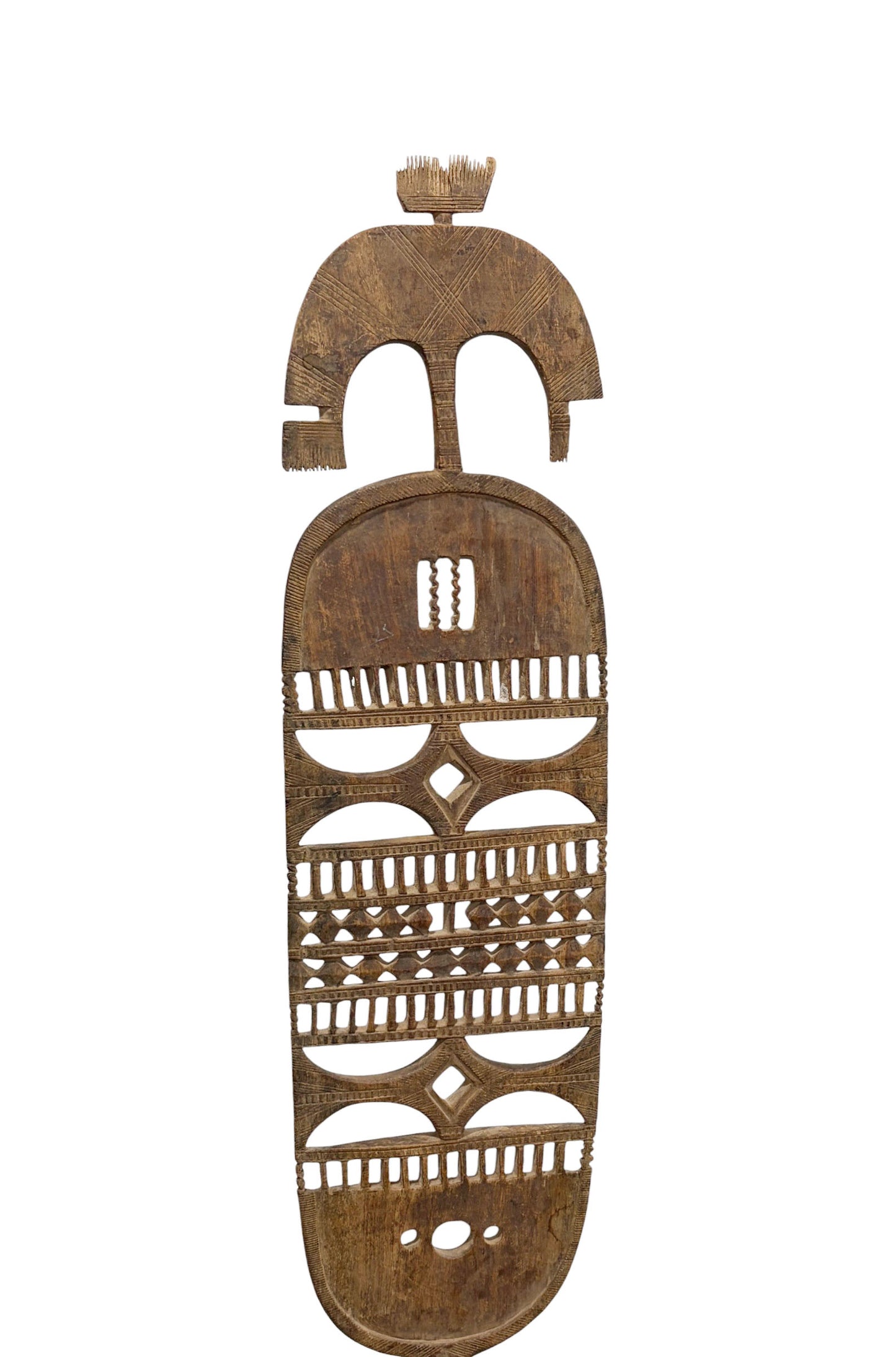 #1263 Old Tuareg Hoggar Tent Post – Ehel – North West Niger on stand