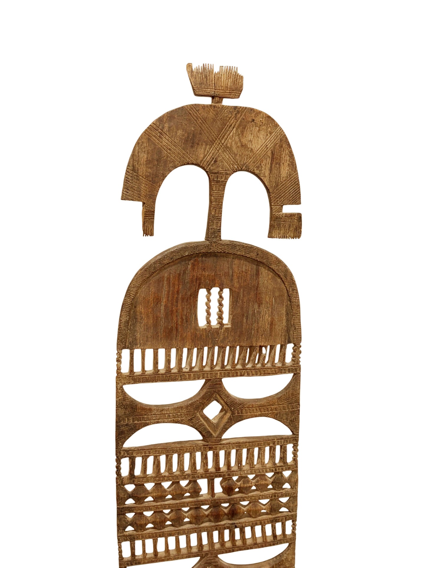 #1263 Old Tuareg Hoggar Tent Post – Ehel – North West Niger on stand