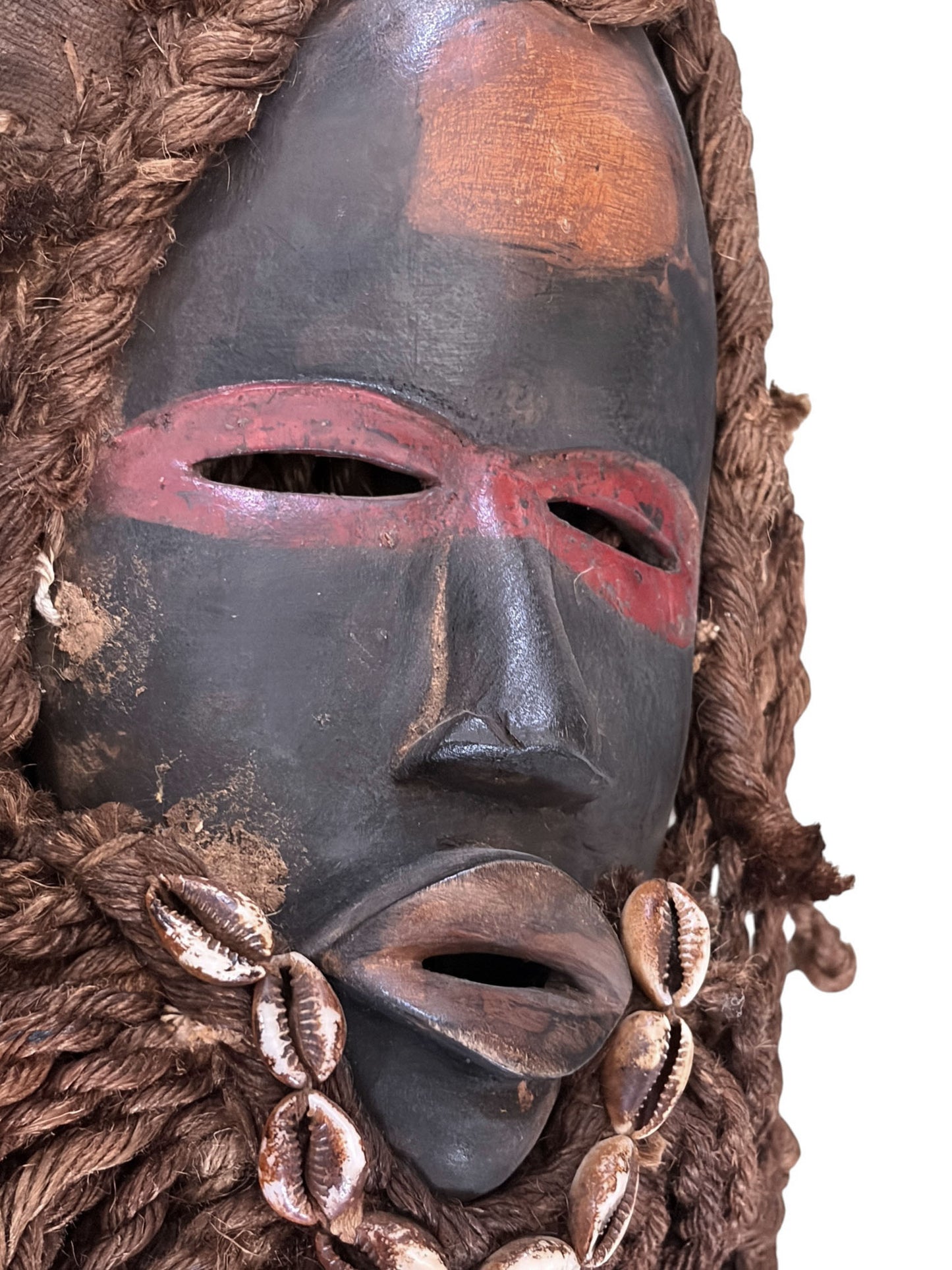 #3275A Superb Vintage  African I .Coast Dan Ceremonial Dance  Mask 14" H