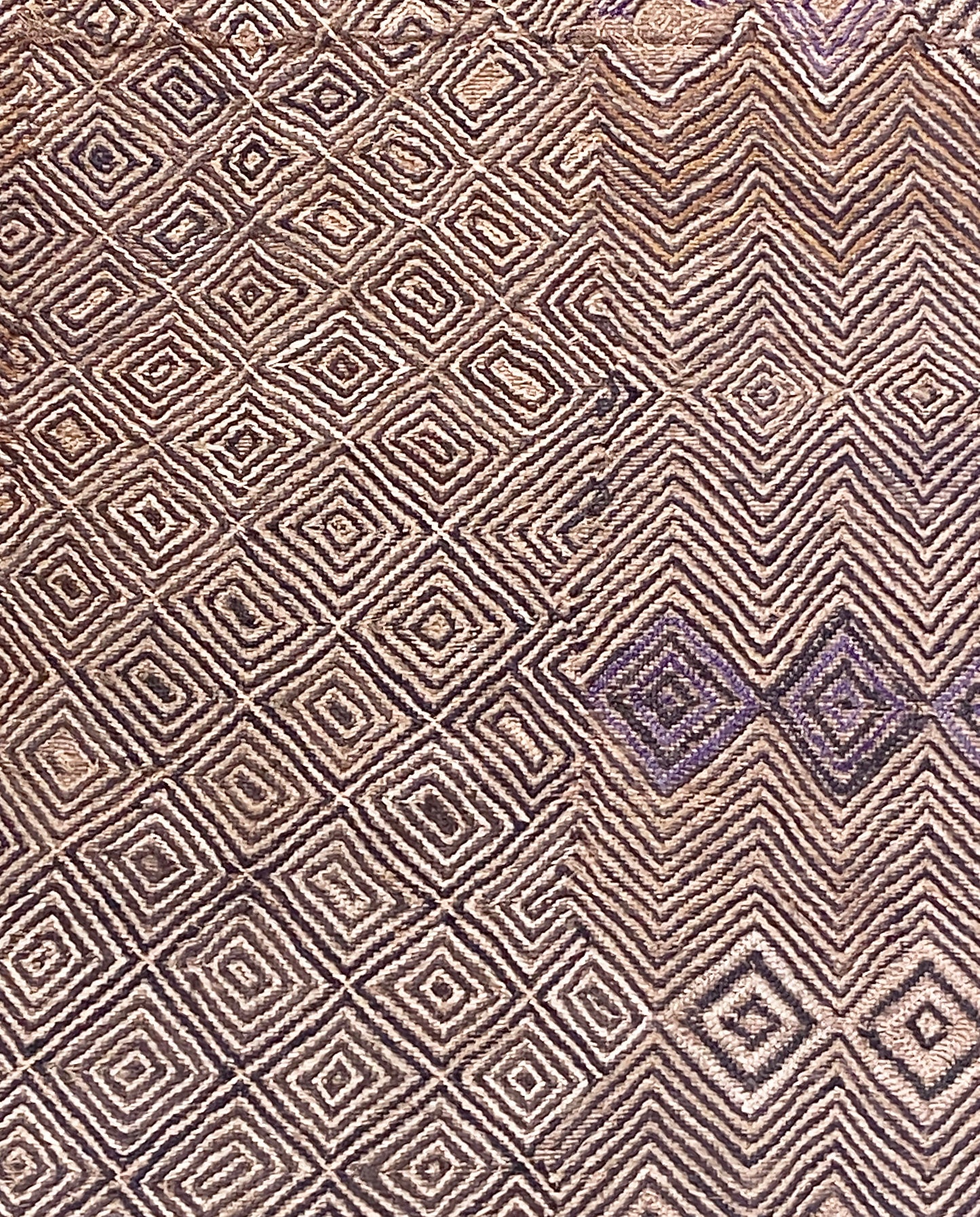 #368 Vintage African tribal Kuba Kasai Raffia Textile  40"