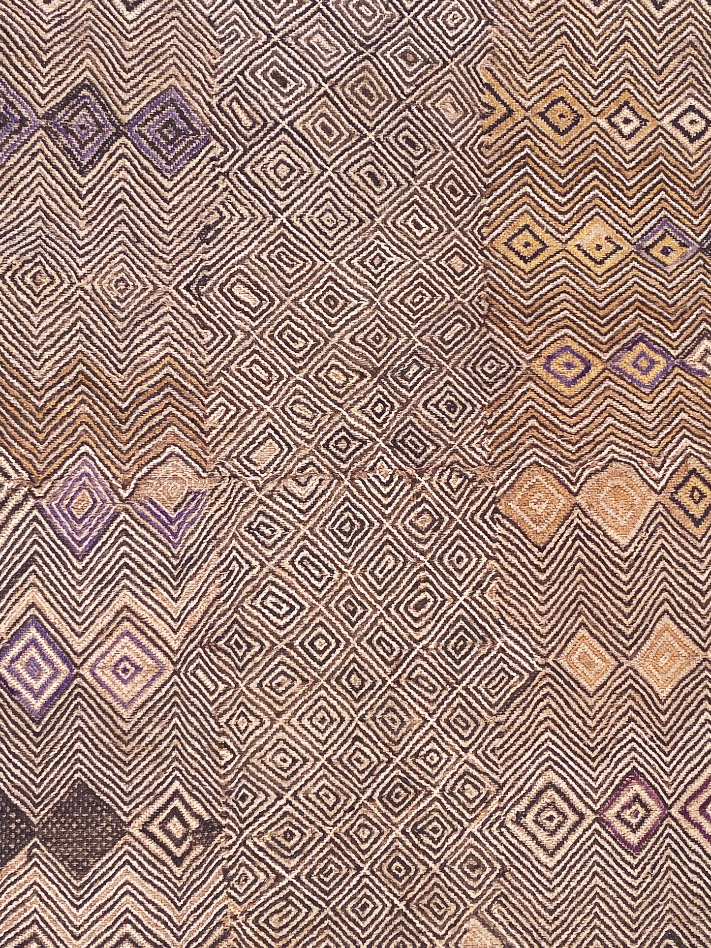 #368 Vintage African tribal Kuba Kasai Raffia Textile  40"