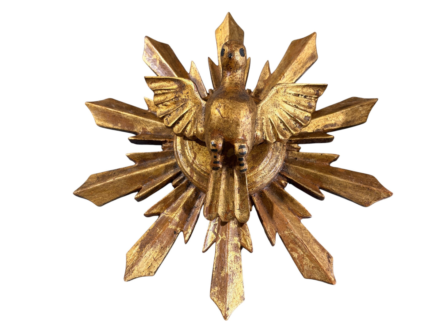 #708 European Wooden Dove Sunburst the Holy Spirit 9.25" Diameter
