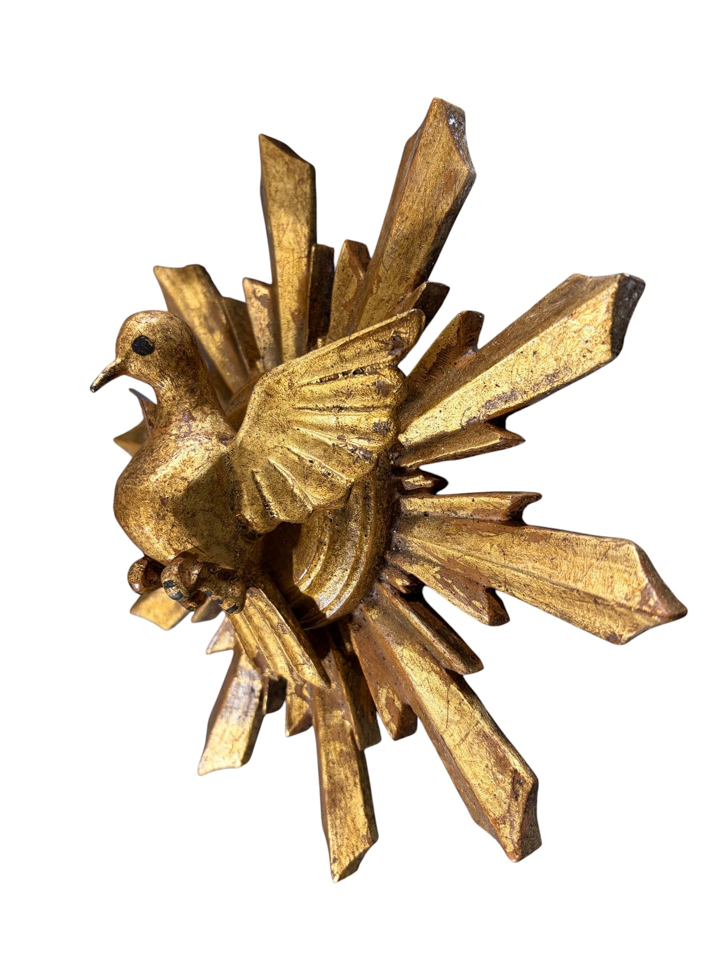 #708 European Wooden Dove Sunburst the Holy Spirit 9.25" Diameter