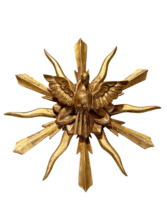 #707 European Wooden Dove Sunburst the Holy Spirit 15.25" Diameter