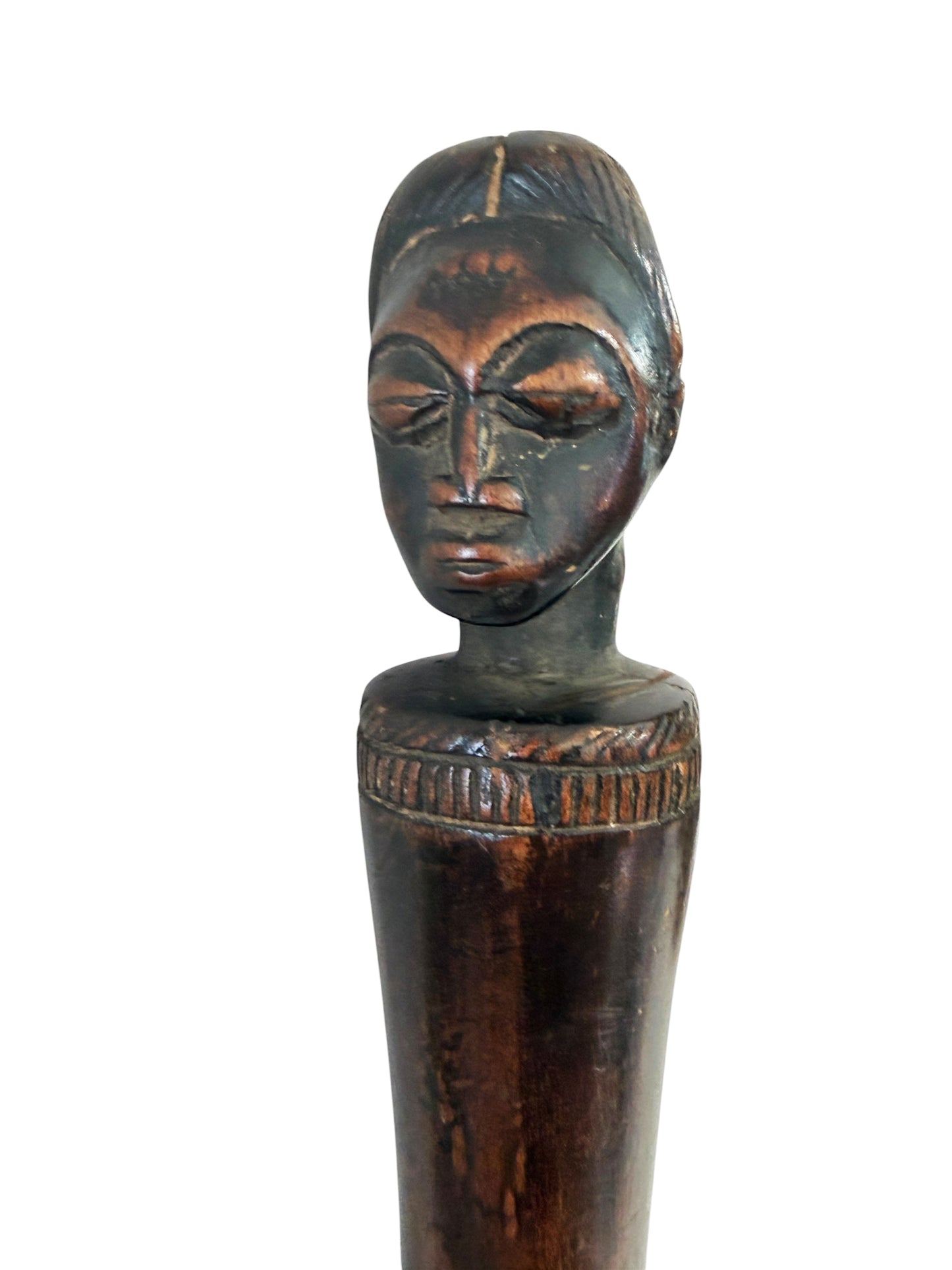 #1265 Vintage Senufo Kpa'ana Bronze Ceremonial Figural Axe Côte d'Ivoire 13" H