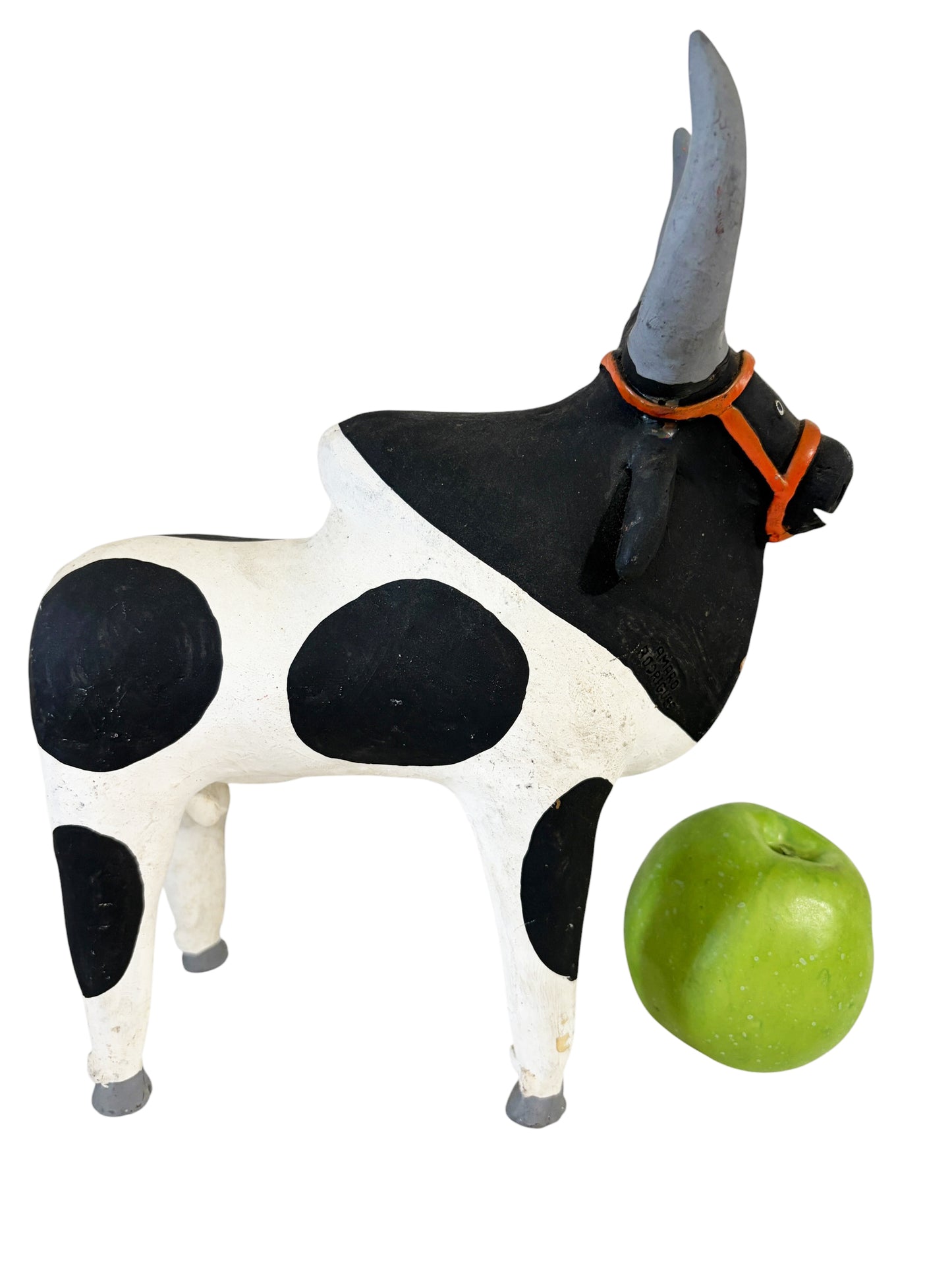 #713 Original rare Vintage Brazilian Folk Art Ceramic  of a  Bull