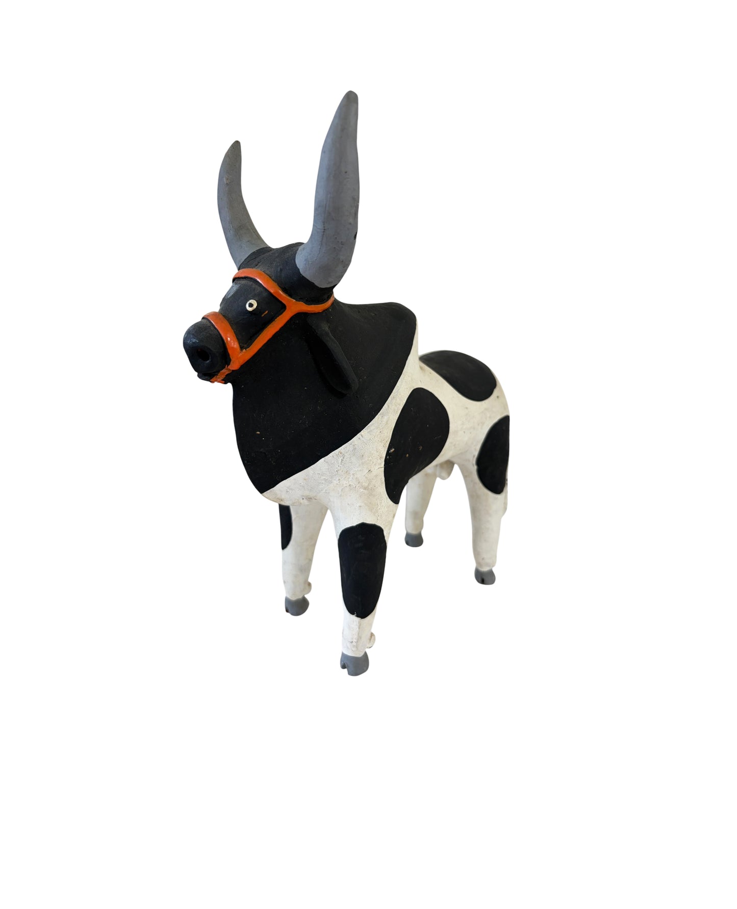 #713 Original rare Vintage Brazilian Folk Art Ceramic  of a  Bull