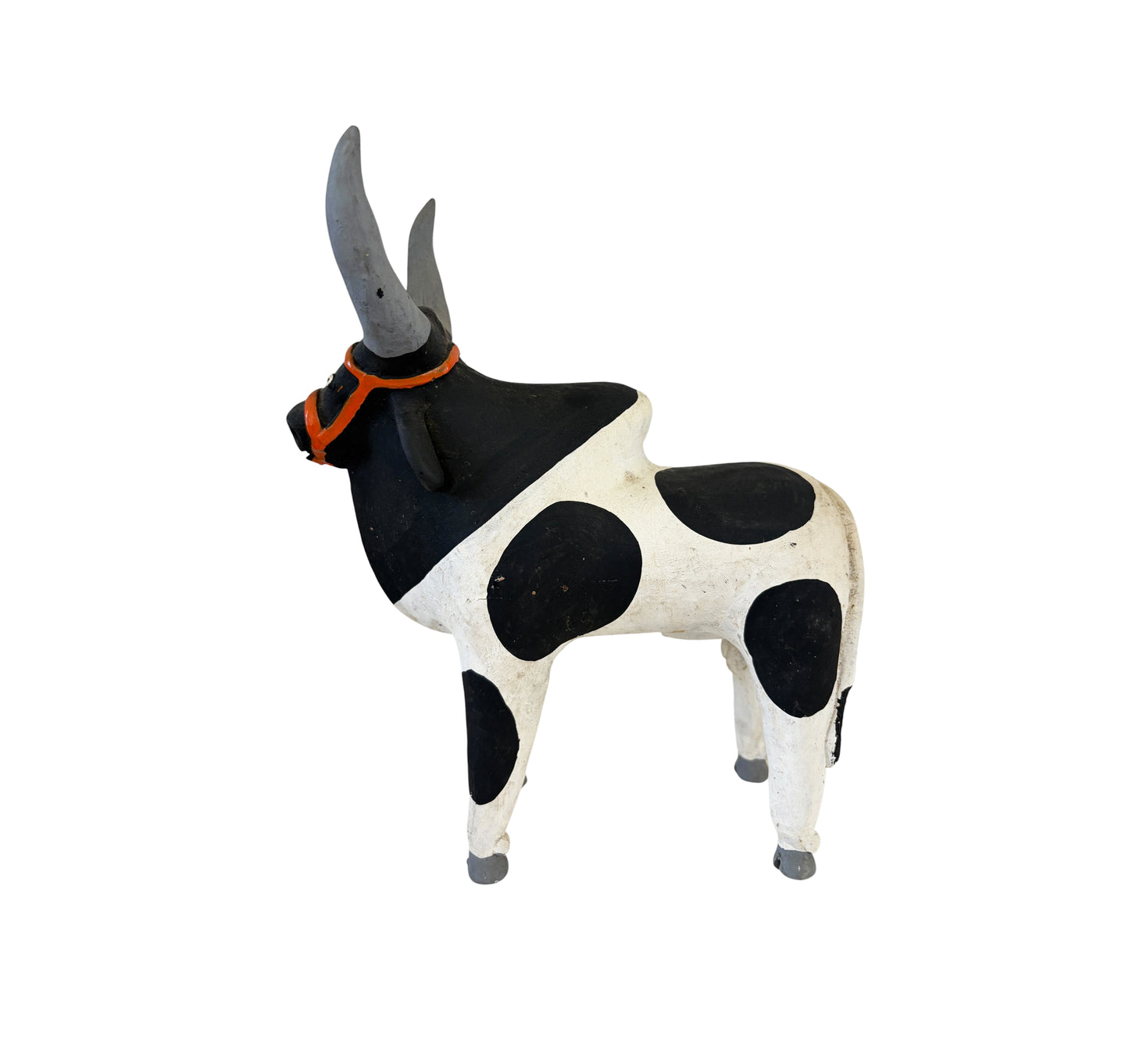 #713 Original rare Vintage Brazilian Folk Art Ceramic  of a  Bull