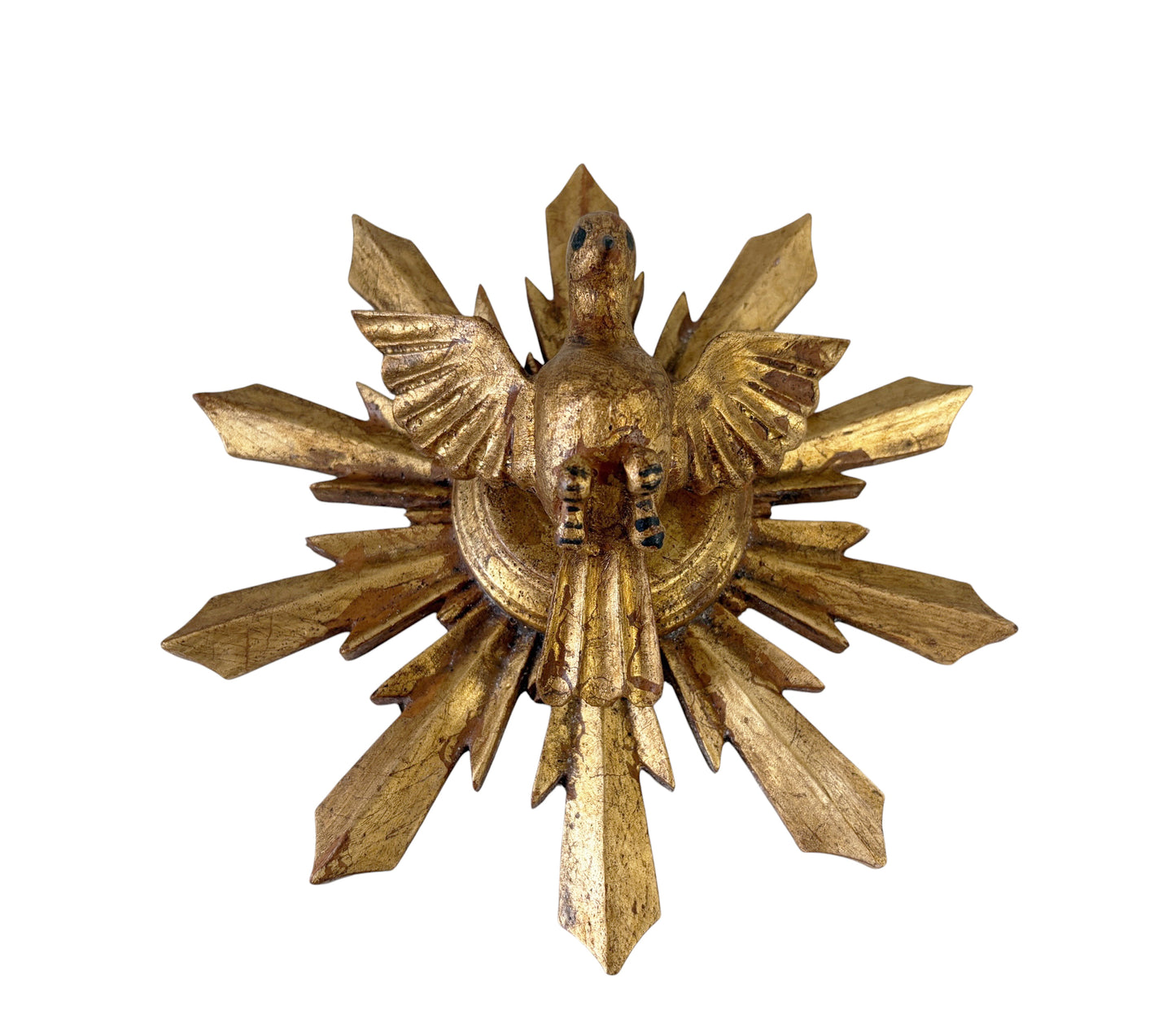 #717 European Wooden Dove Sunburst the Holy Spirit 9" Diameter