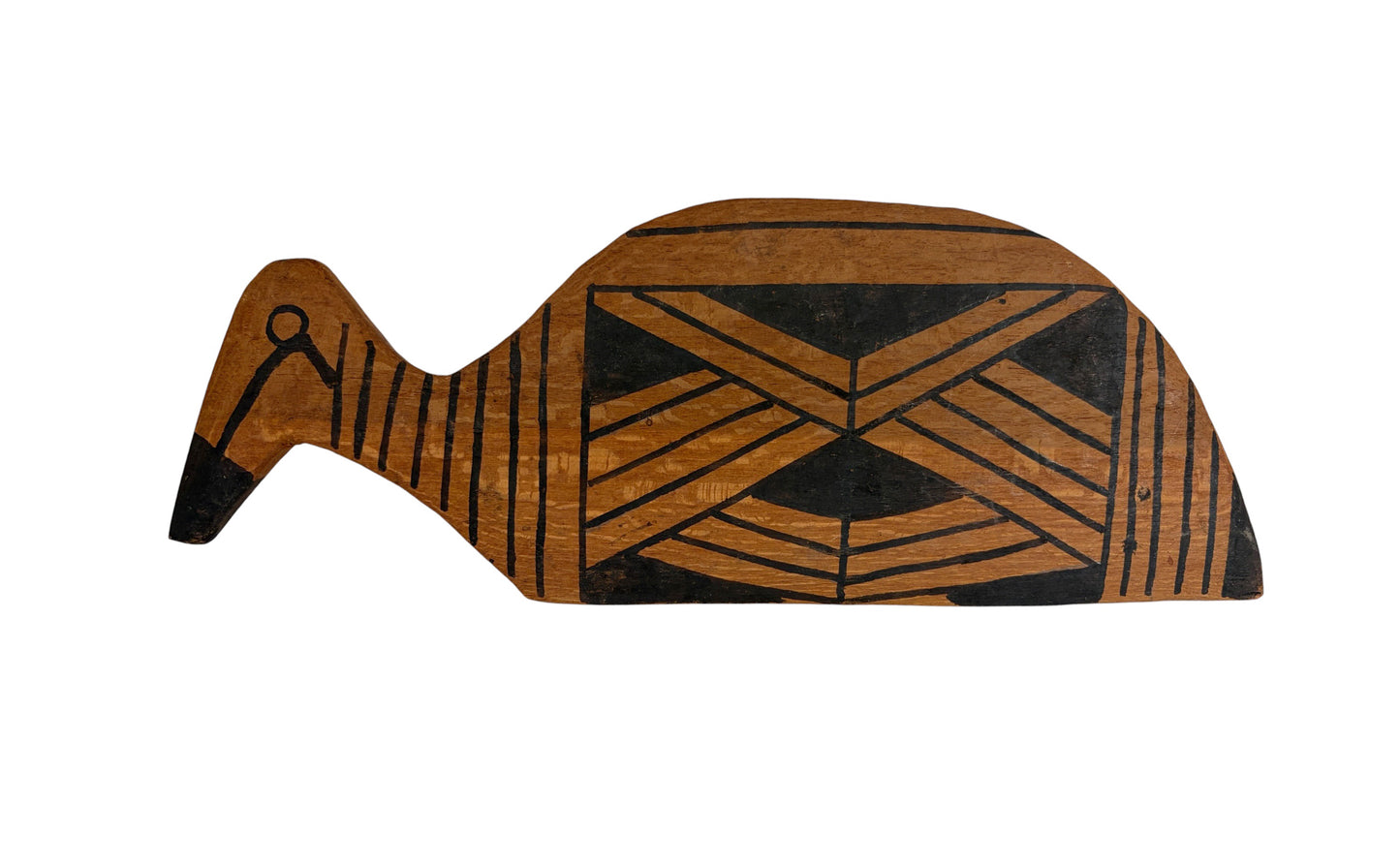 #720  Vintage Kalapalo Indigenous wood spatula (Pá de Biju) 14" w