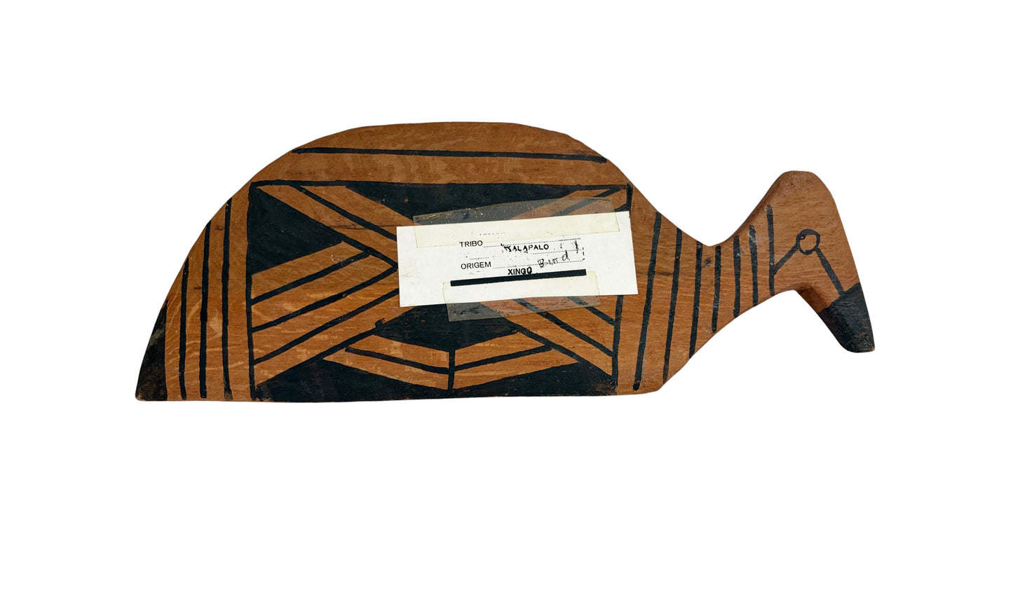 #720  Vintage Kalapalo Indigenous wood spatula (Pá de Biju) 14" w