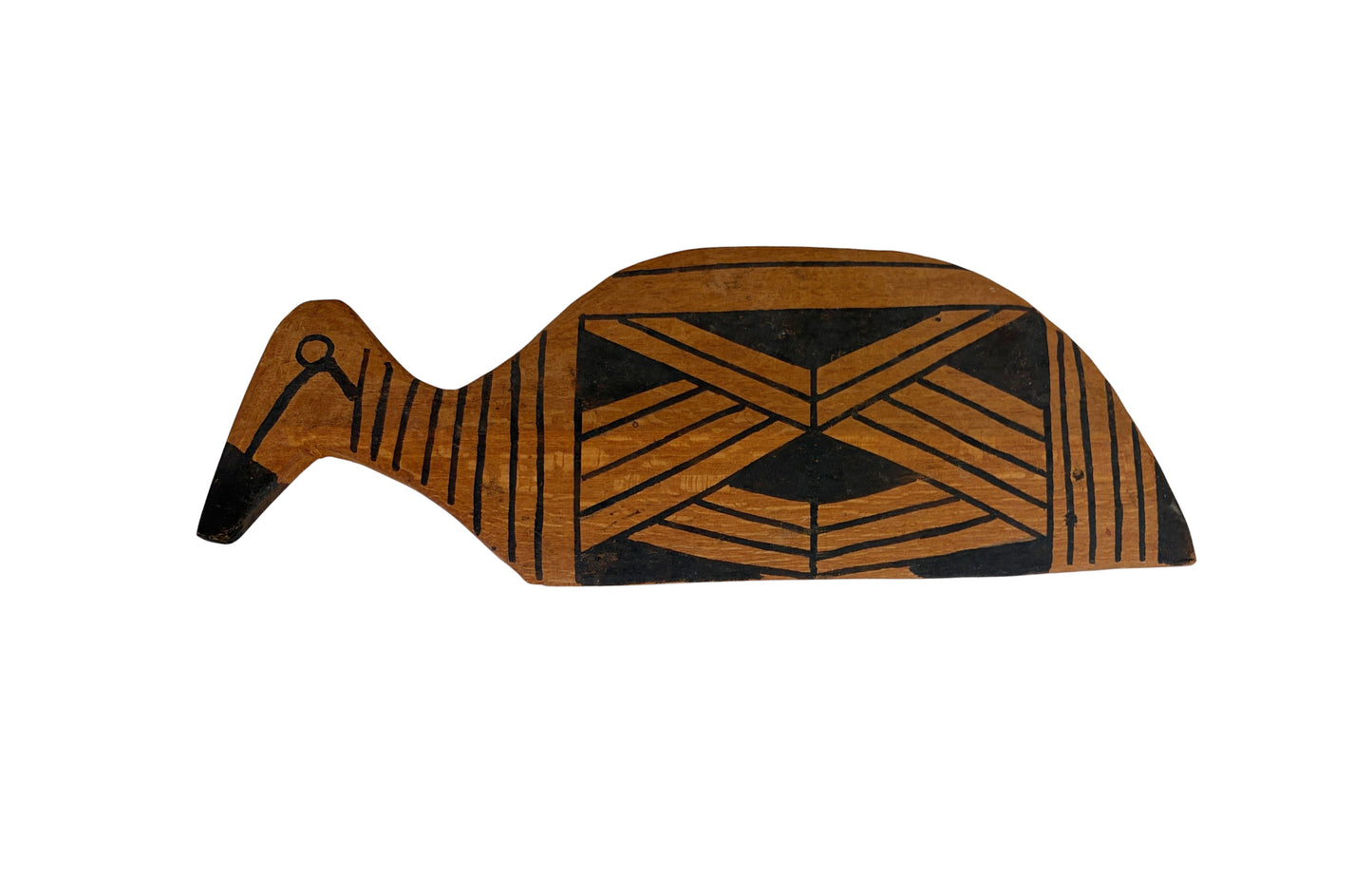#720  Vintage Kalapalo Indigenous wood spatula (Pá de Biju) 14" w