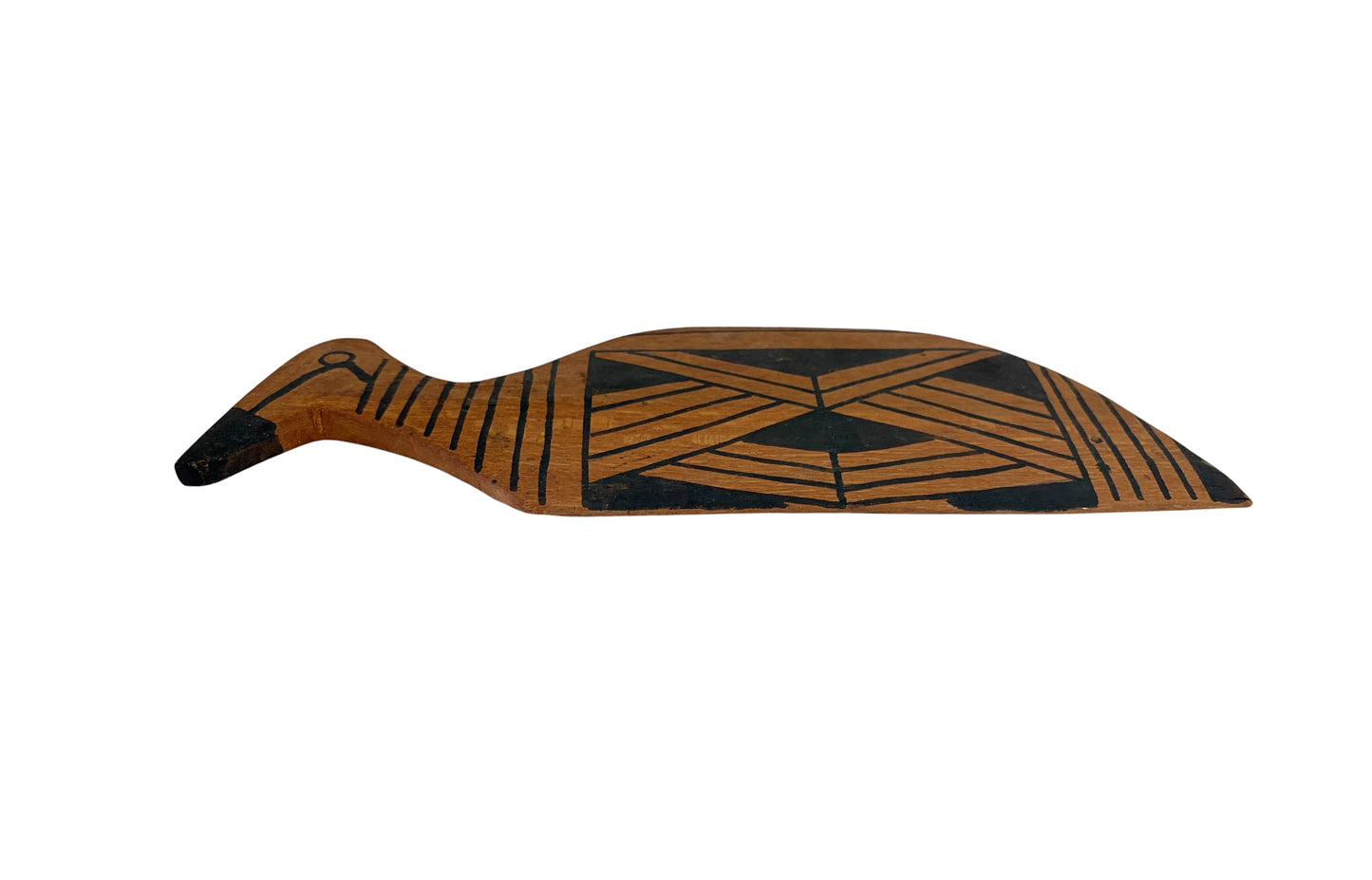 #720  Vintage Kalapalo Indigenous wood spatula (Pá de Biju) 14" w
